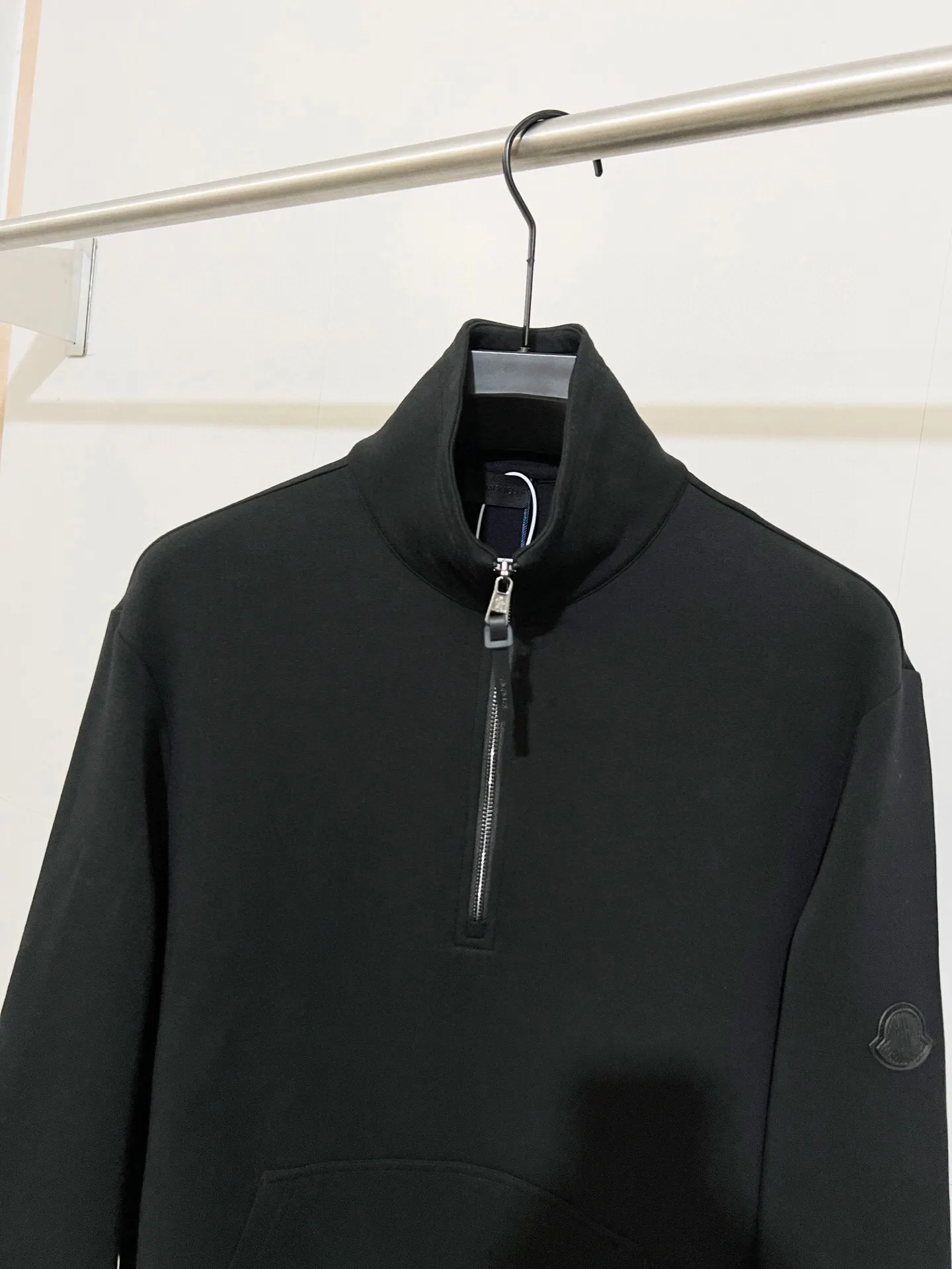 Logo-Patch Half-Zip Cotton-Blend Sweatshirt D18516092 — view 3