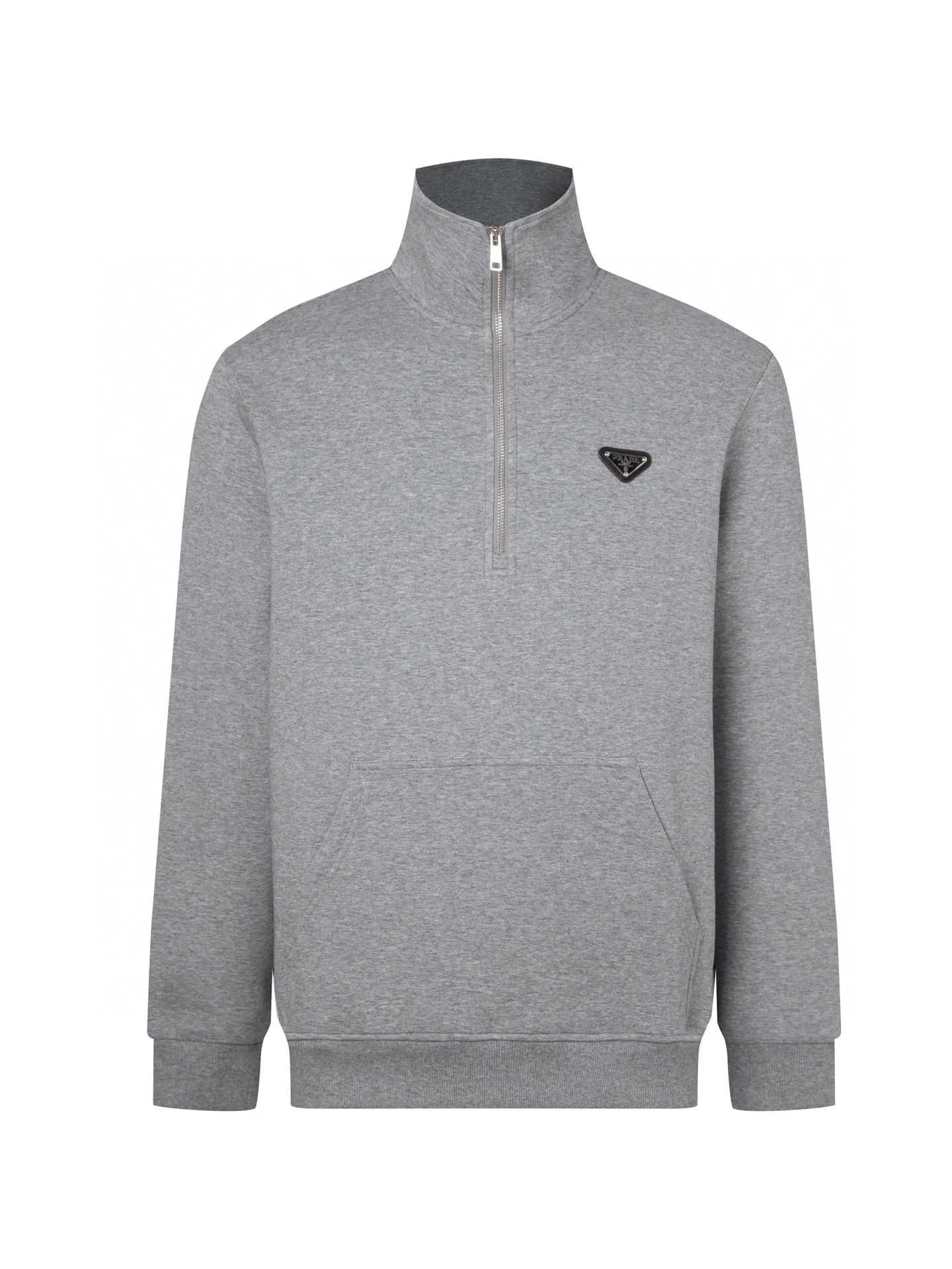 Logo-Badge Half-Zip Cotton-Blend Sweatshirt D18516054