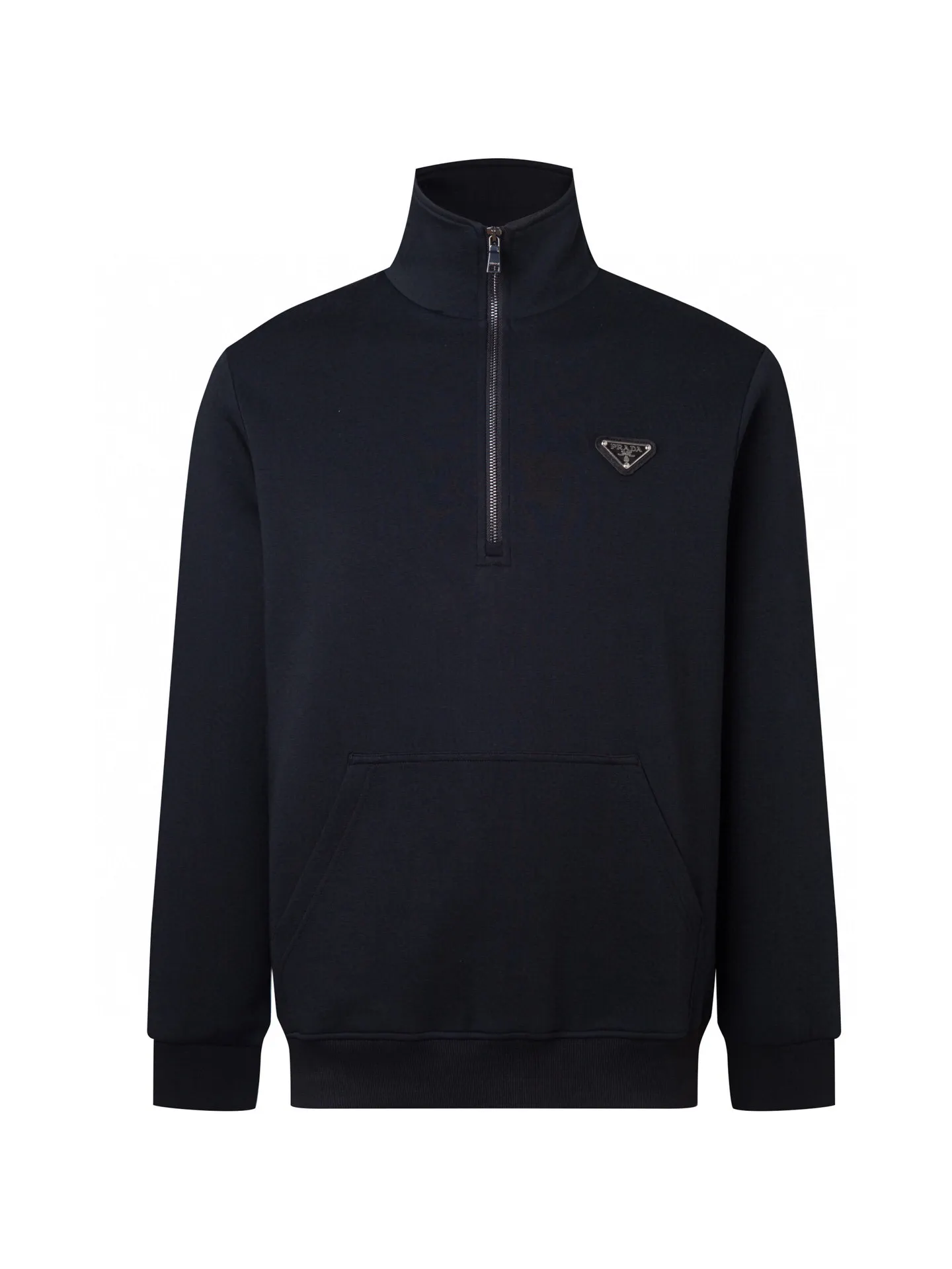Logo-Badge Half-Zip Cotton Sweatshirt D18516053