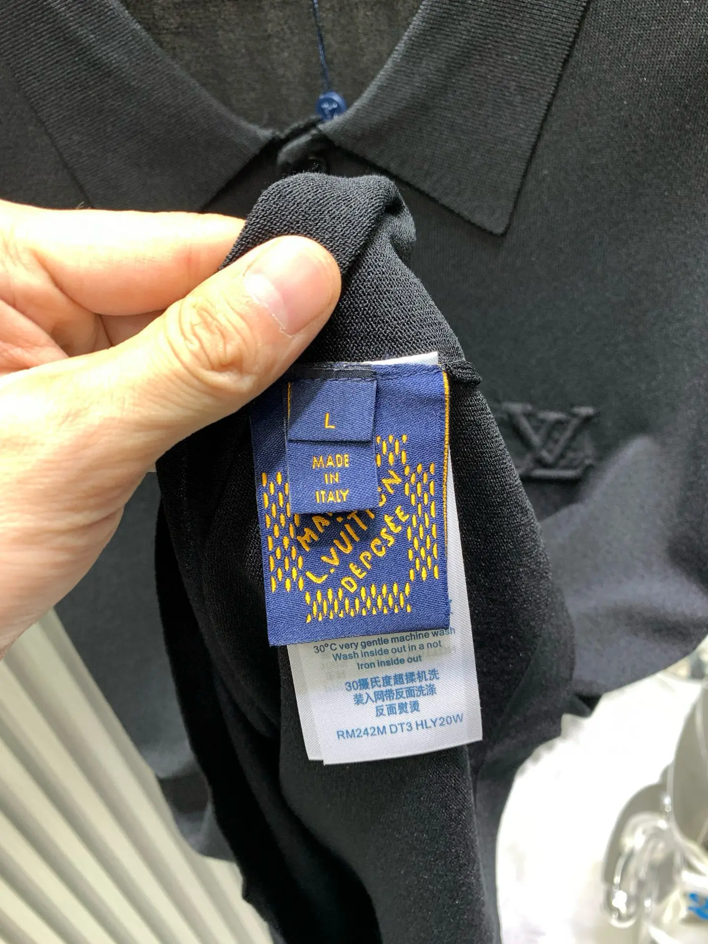Embroidered Logo Knit Polo Shirt D18514114 — view 9