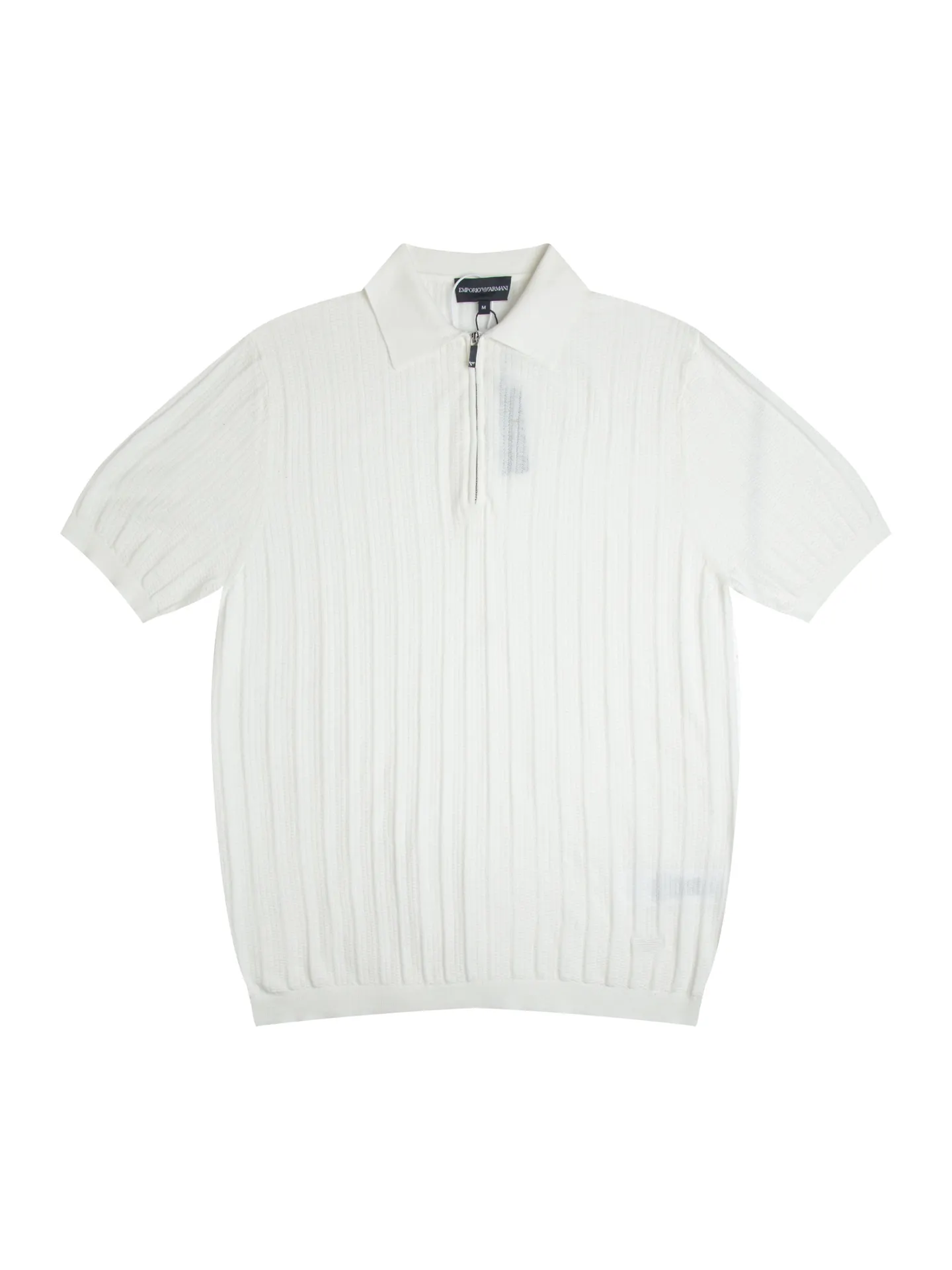 Half-Zip Ribbed Wool-Blend Polo Shirt D19011051