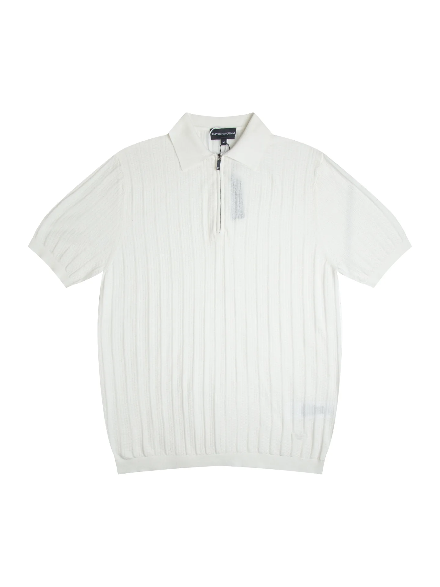 Half-Zip Ribbed Wool-Blend Polo Shirt D19011051