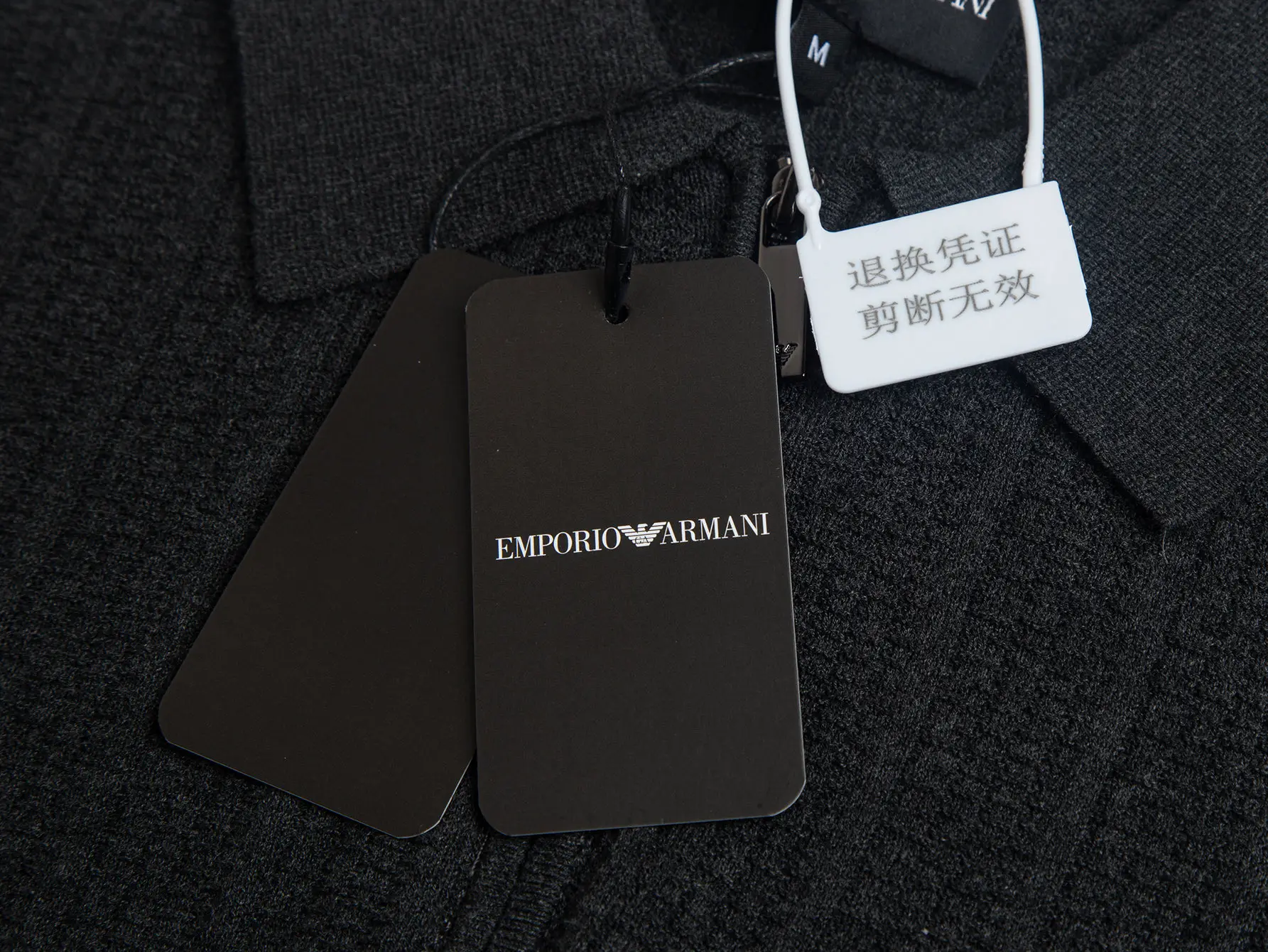 Emporio Armani Half-Zip Wool-Blend Polo Shirt D19011052 — view 5