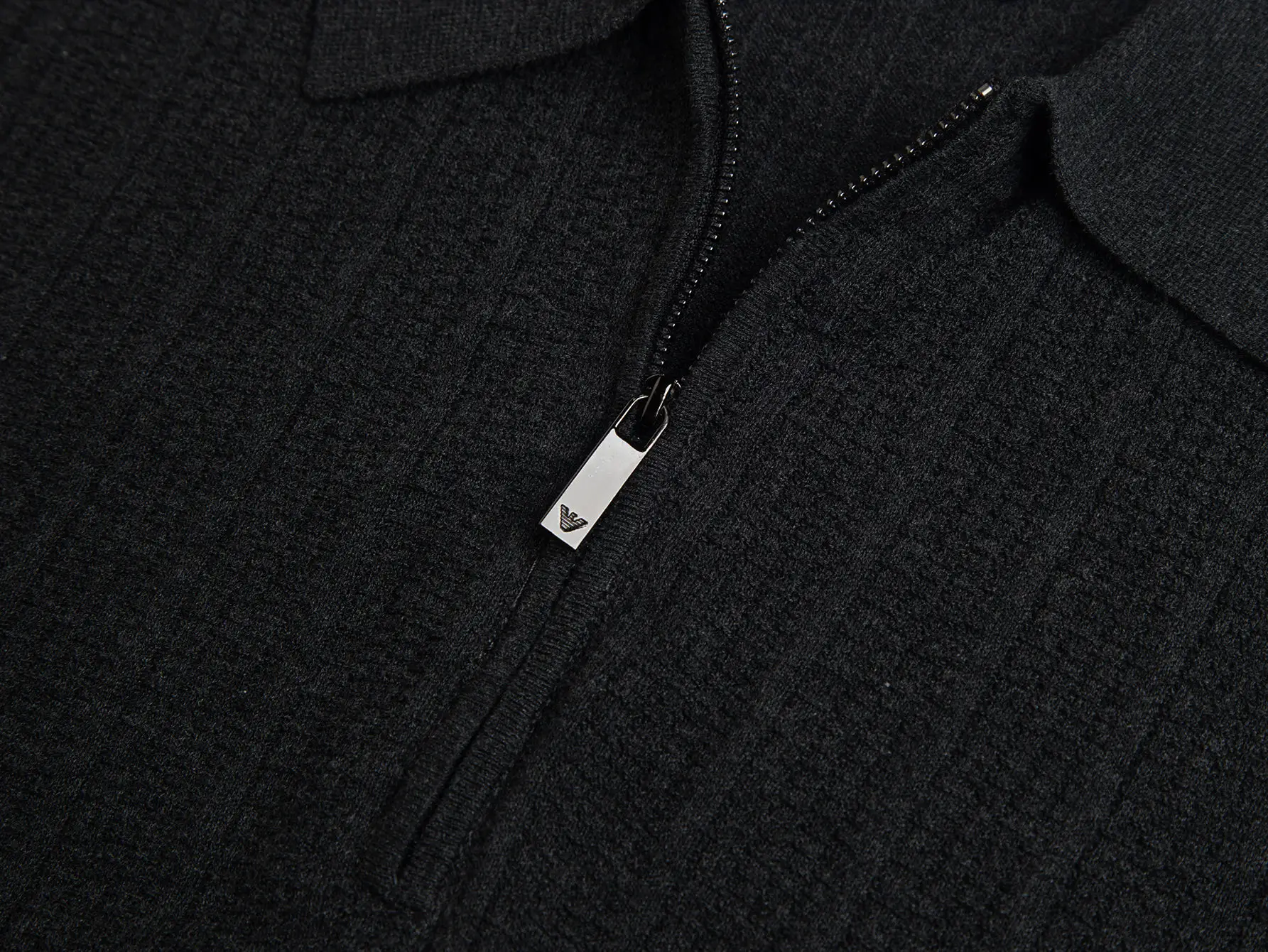 Emporio Armani Half-Zip Wool-Blend Polo Shirt D19011052 — view 6