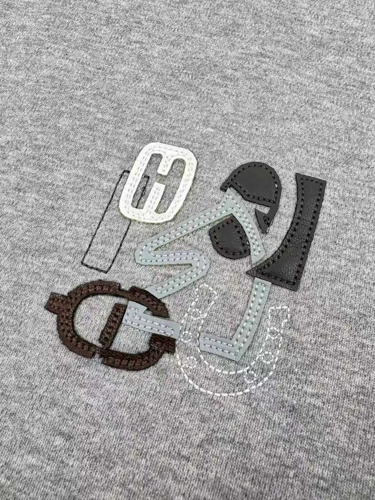 Leather Patch Cotton Jersey T-Shirt D19013839 — view 4