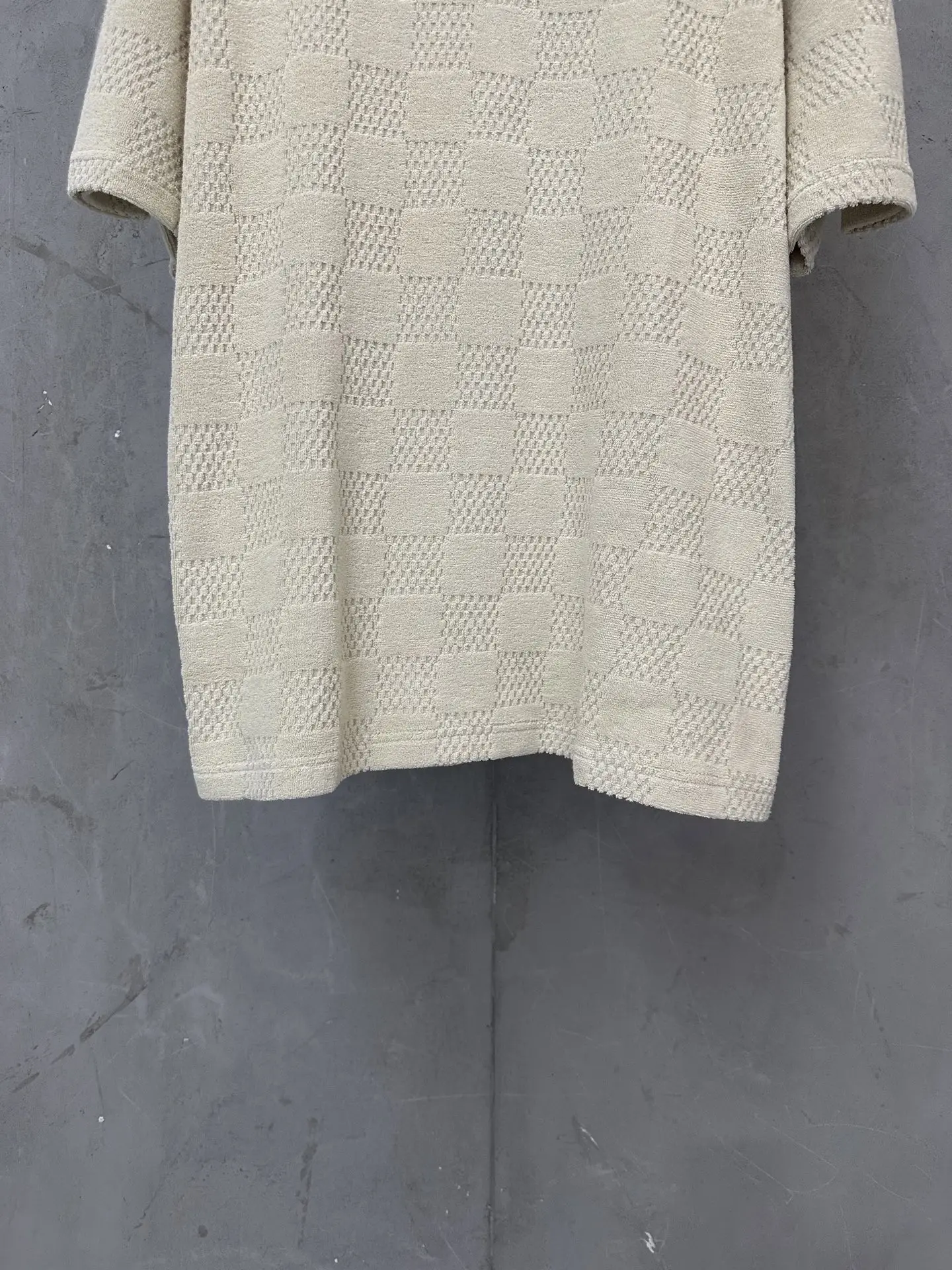 Damier Cotton-Terry Jacquard T-Shirt D19011343 — view 4
