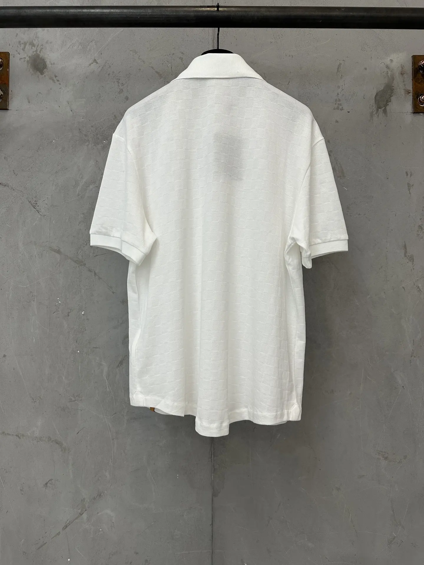 Damier Jacquard Cotton-Blend Polo Shirt D19011358 — view 2