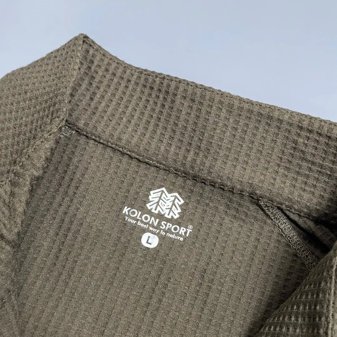 Waffle-Knit Half-Zip Long-Sleeve Top D19018981 — view 5