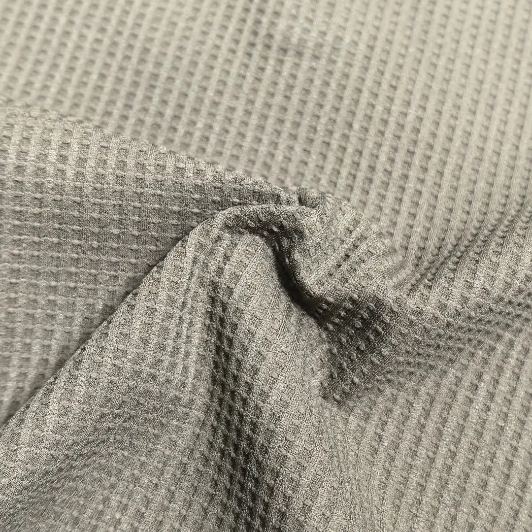 Waffle-Knit Half-Zip Long-Sleeve Top D19018981 — view 8