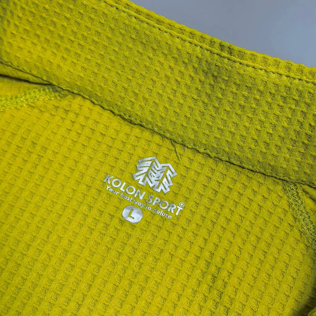 Kolon Sport Waffle-Knit Half-Zip Sweatshirt D19018980 — view 5