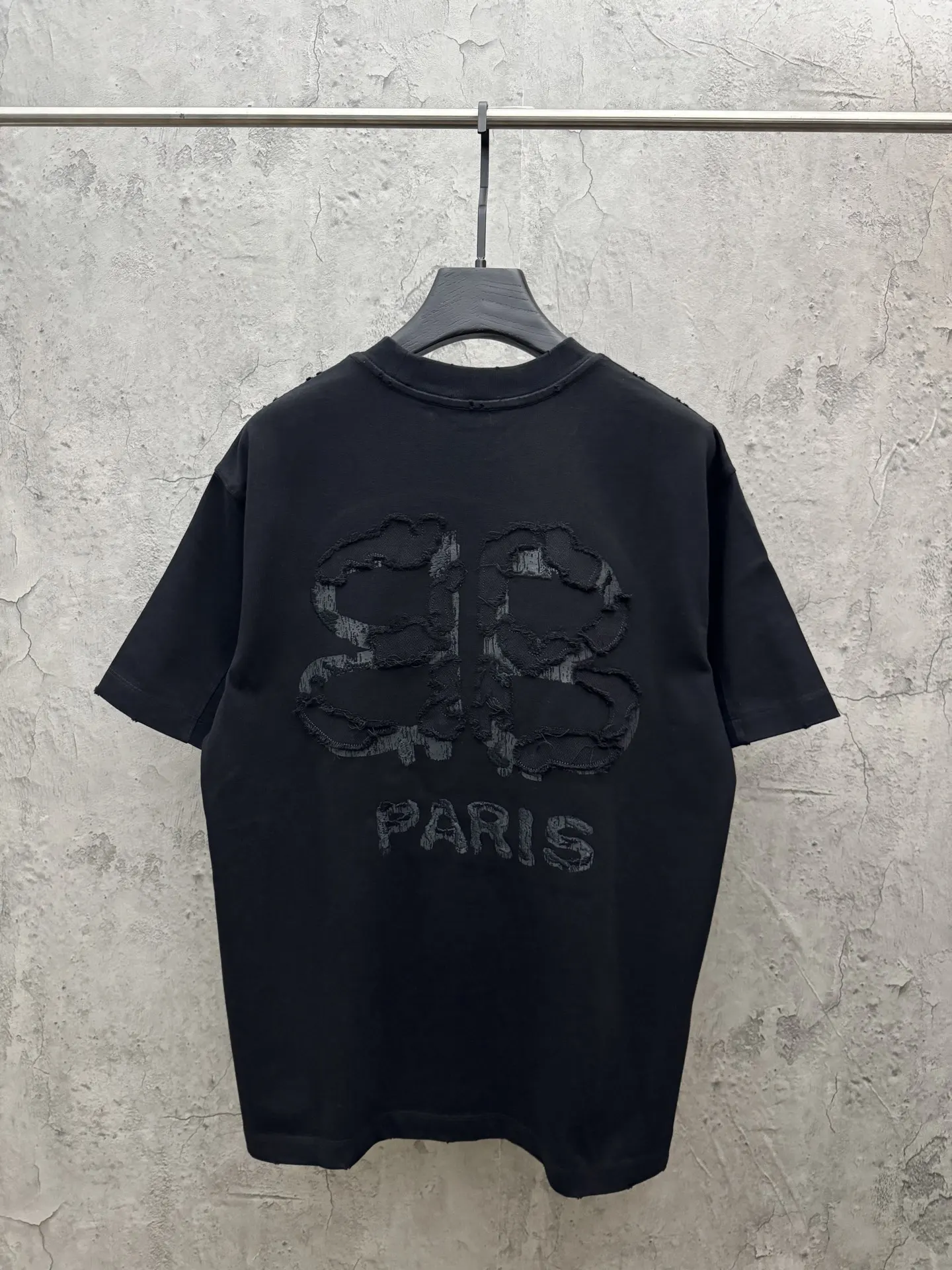Embroidered Logo Fringe Cotton T-Shirt D19013867 — view 2