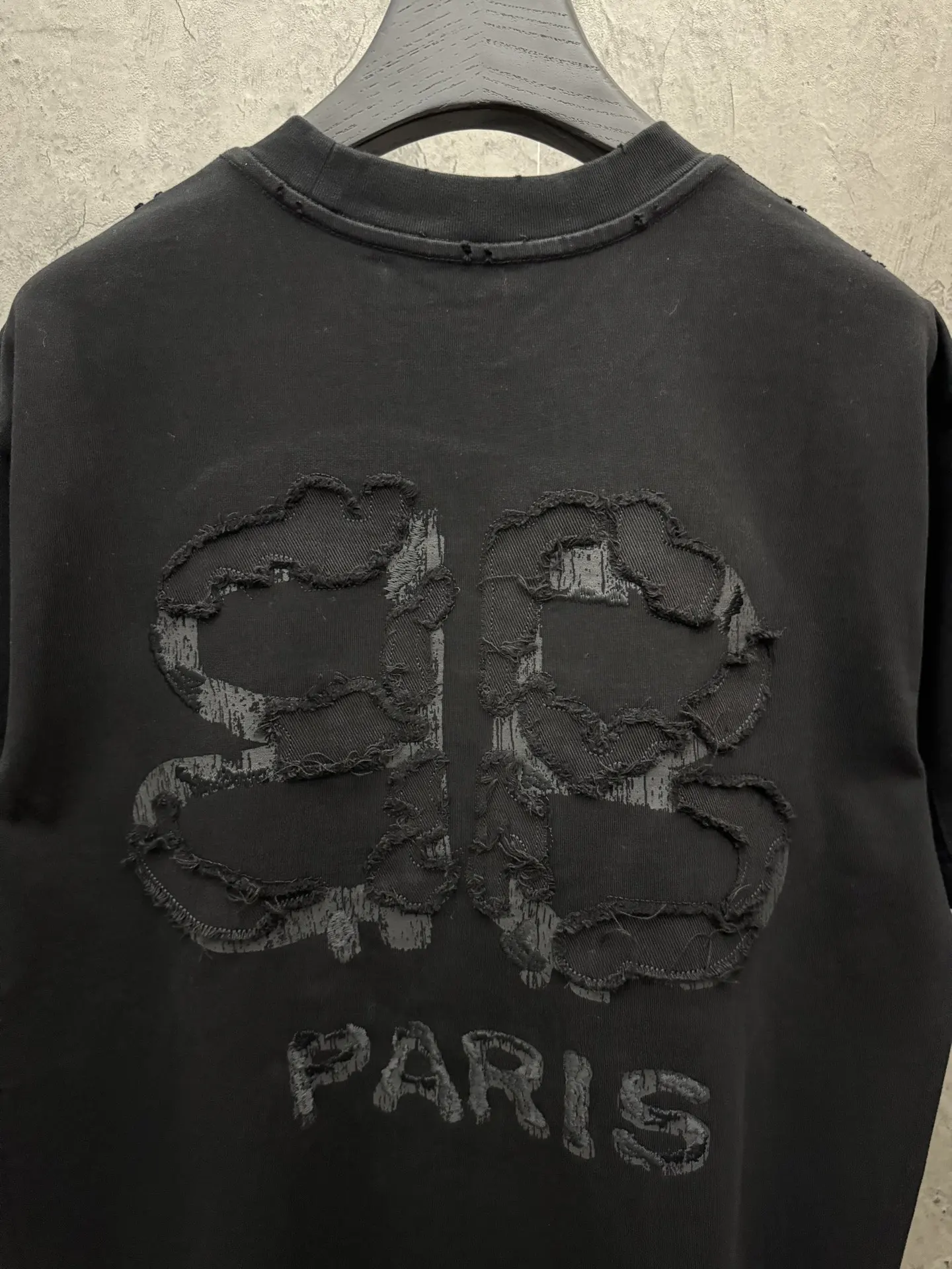 Embroidered Logo Fringe Cotton T-Shirt D19013867 — view 7