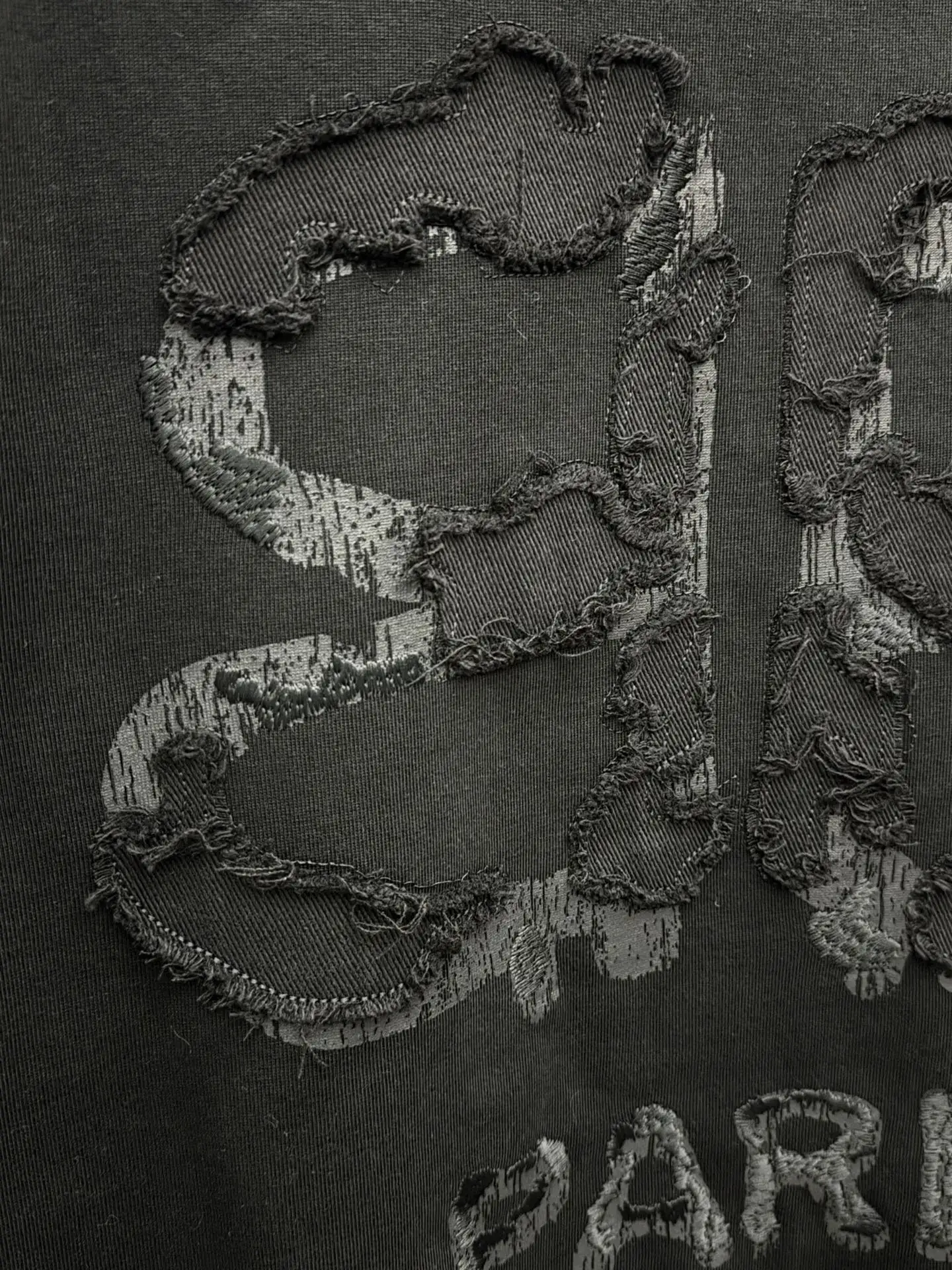 Embroidered Logo Fringe Cotton T-Shirt D19013867 — view 8