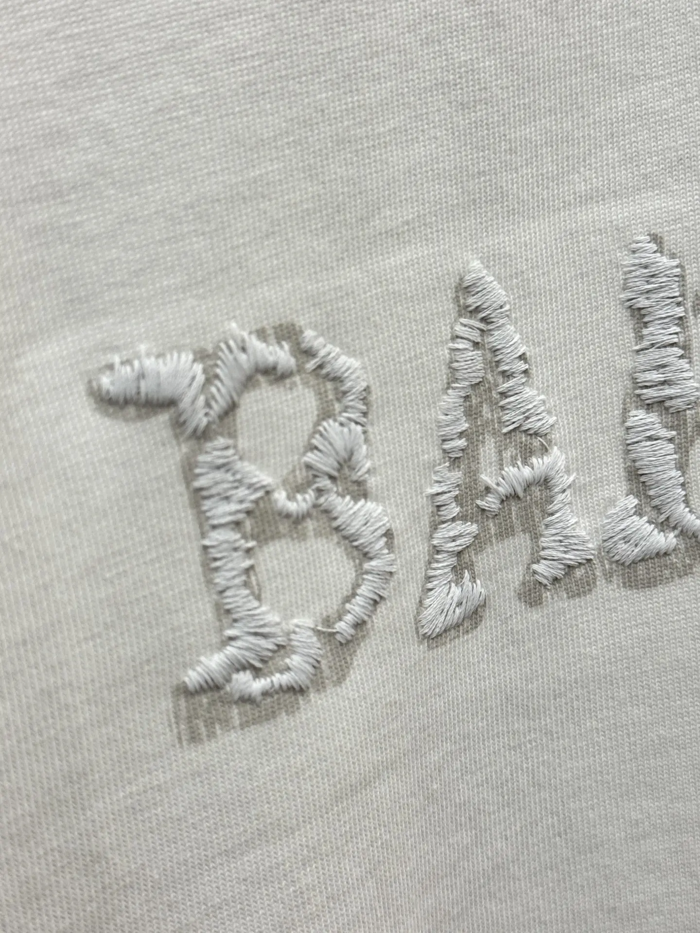 Embroidered Logo Fringe Cotton T-Shirt D19013868 — view 6