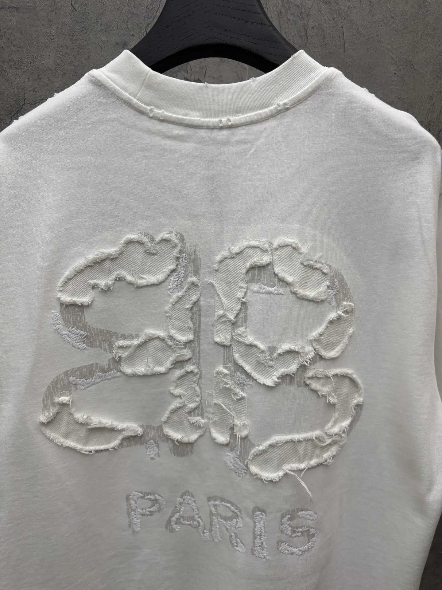Embroidered Logo Fringe Cotton T-Shirt D19013868 — view 7