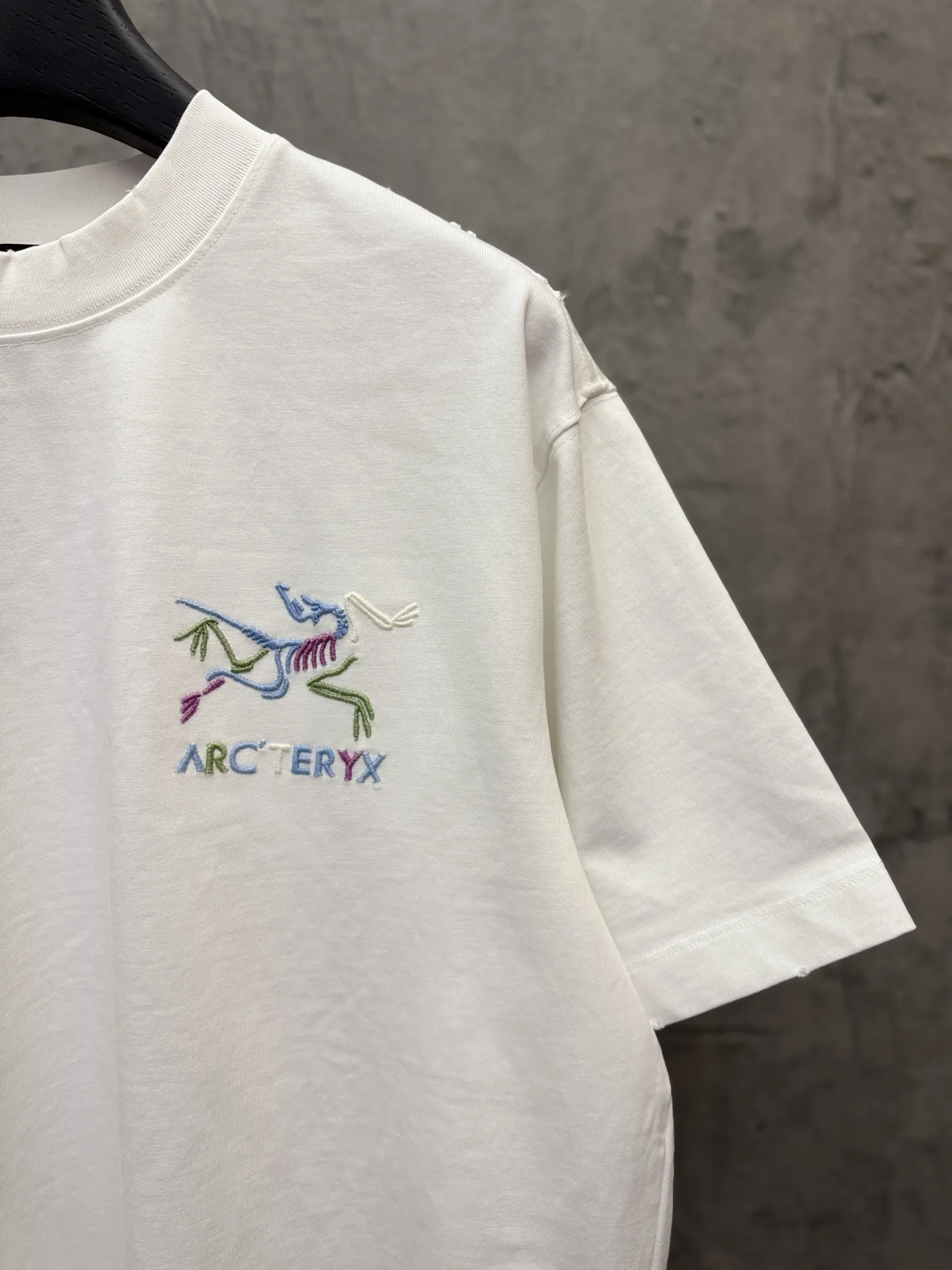Embroidered UV-Reactive Cotton T-Shirt D19013870 — view 5