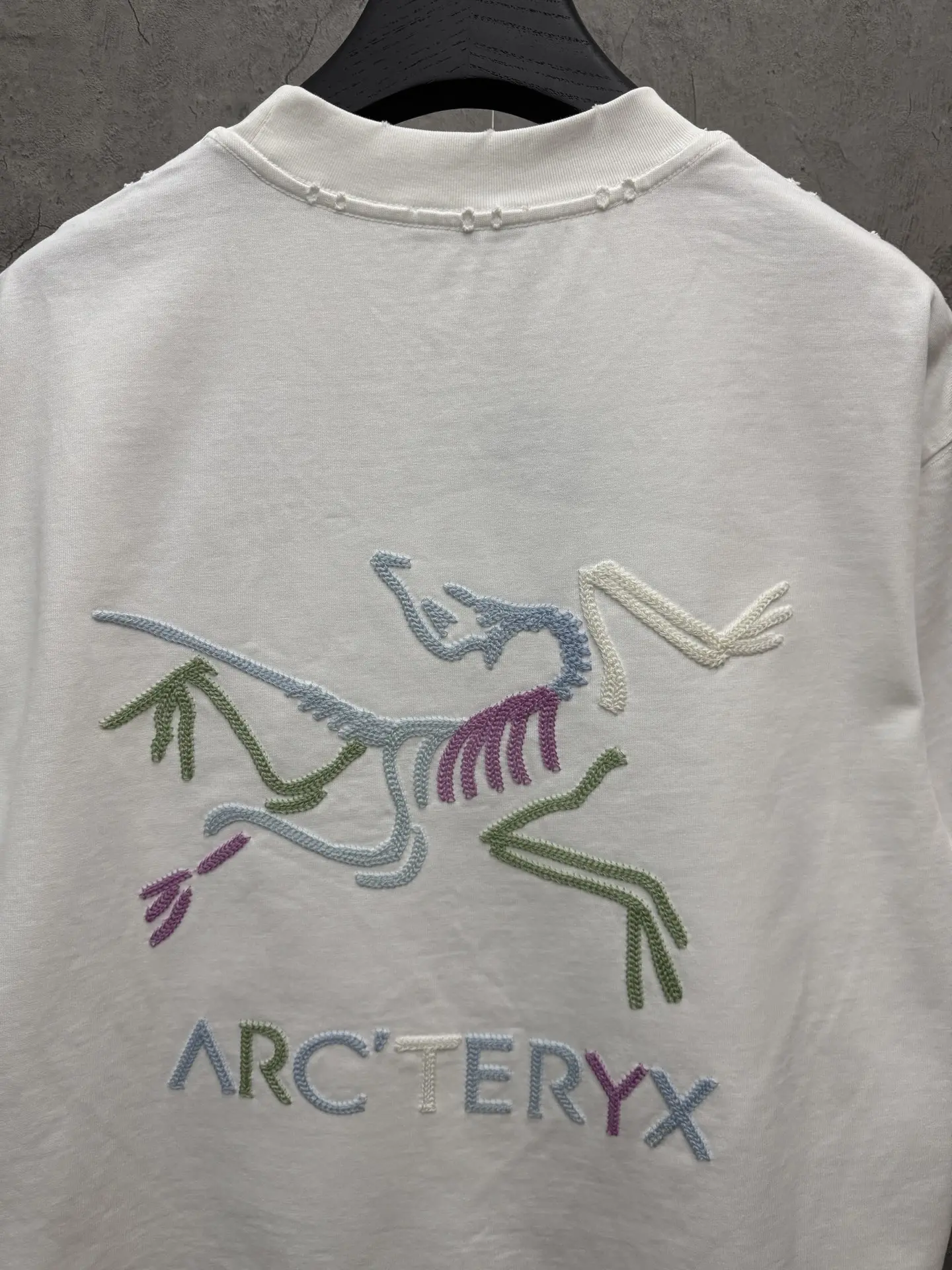 Embroidered UV-Reactive Cotton T-Shirt D19013870 — view 7