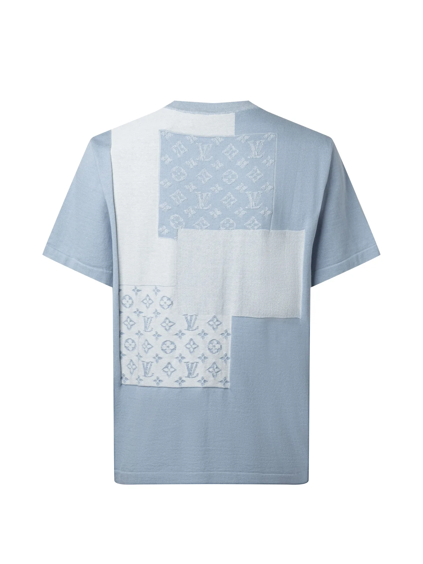 Monogram Patchwork Wool-Blend Knit T-Shirt D19011059 — view 2