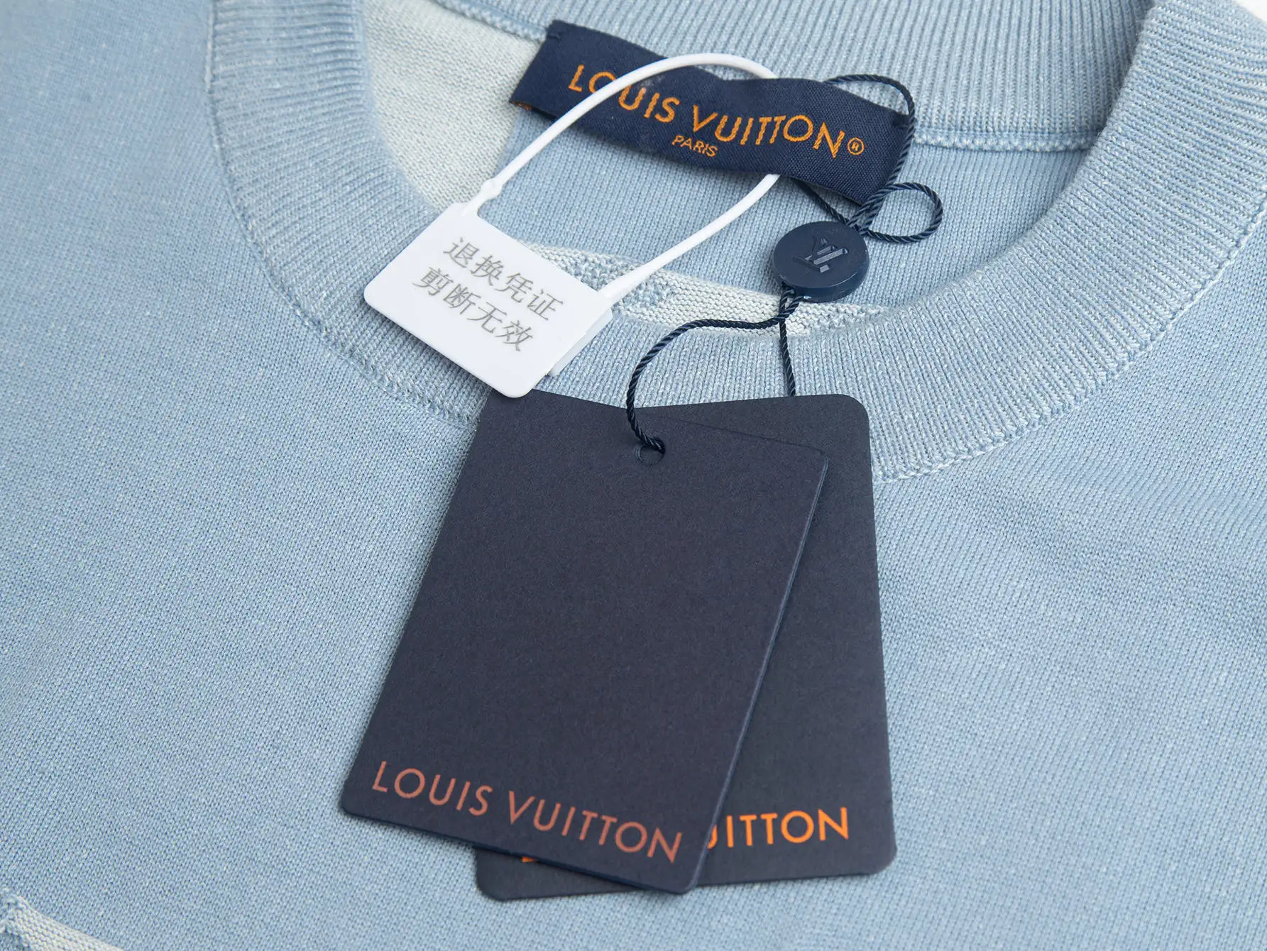 Monogram Patchwork Wool-Blend Knit T-Shirt D19011059 — view 7
