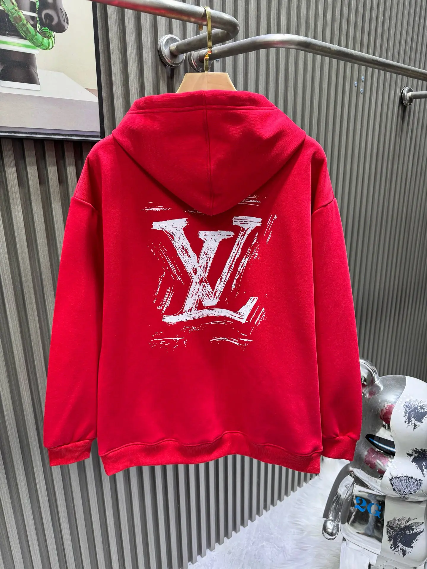 Logo Print Cotton-Blend Fleece Hoodie D19014133 — view 2