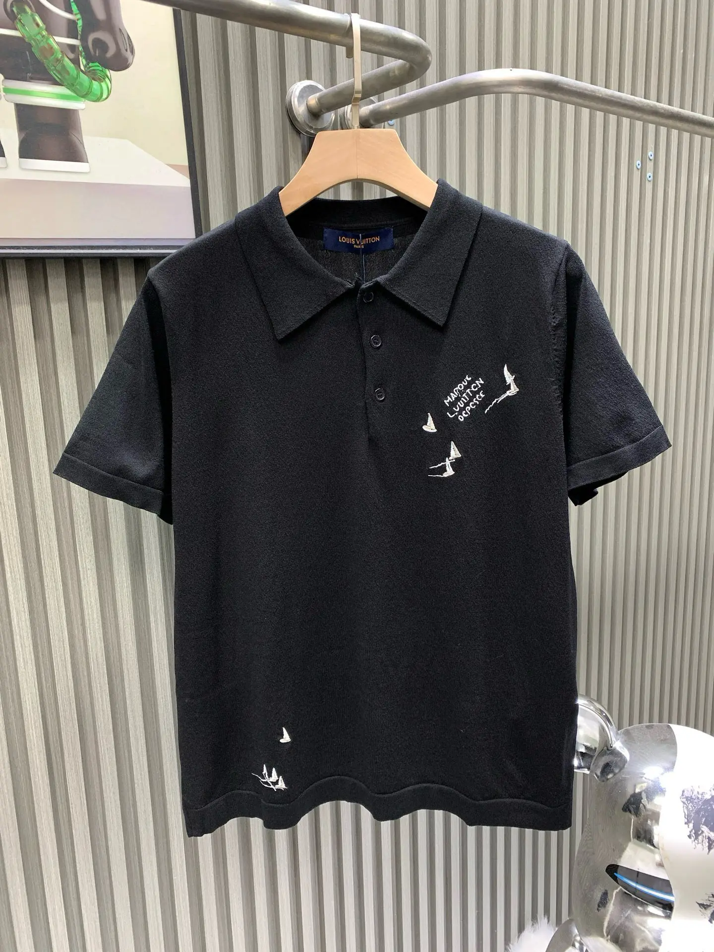 Embroidered Nautical Logo Polo Shirt D19014116