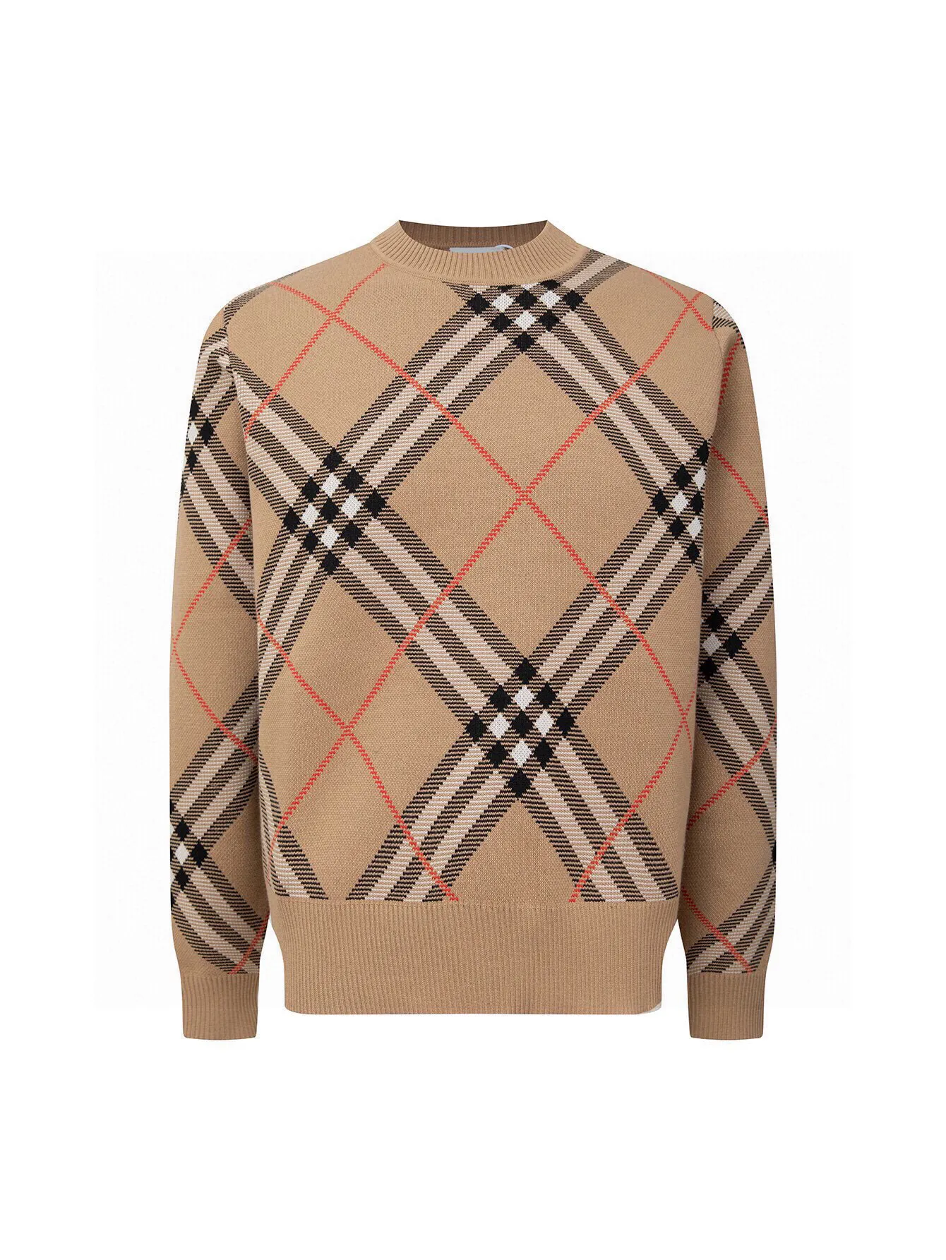 Check Wool-Blend Crew-Neck Sweater D19515987