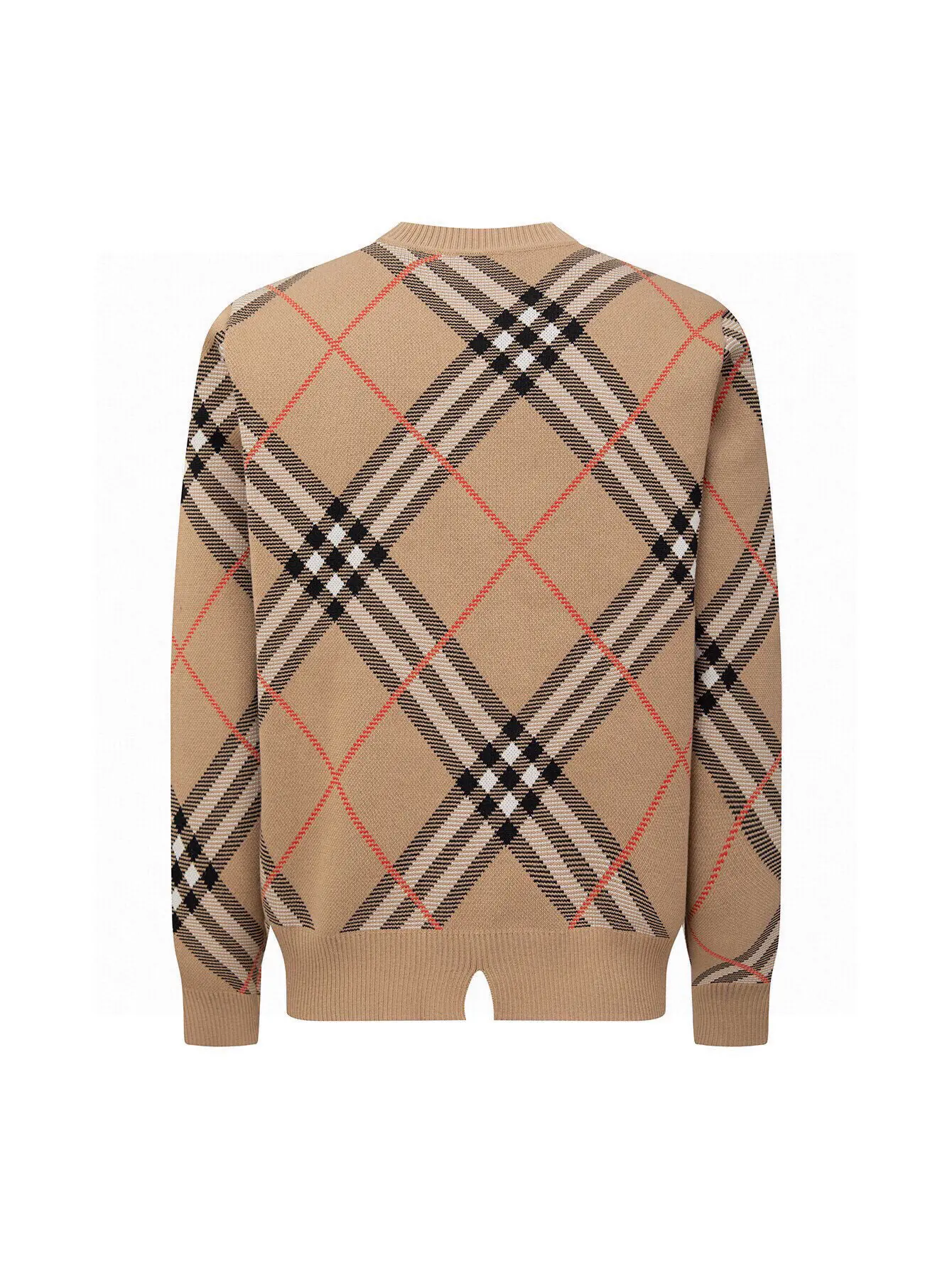 Check Wool-Blend Crew-Neck Sweater D19515987 — view 2