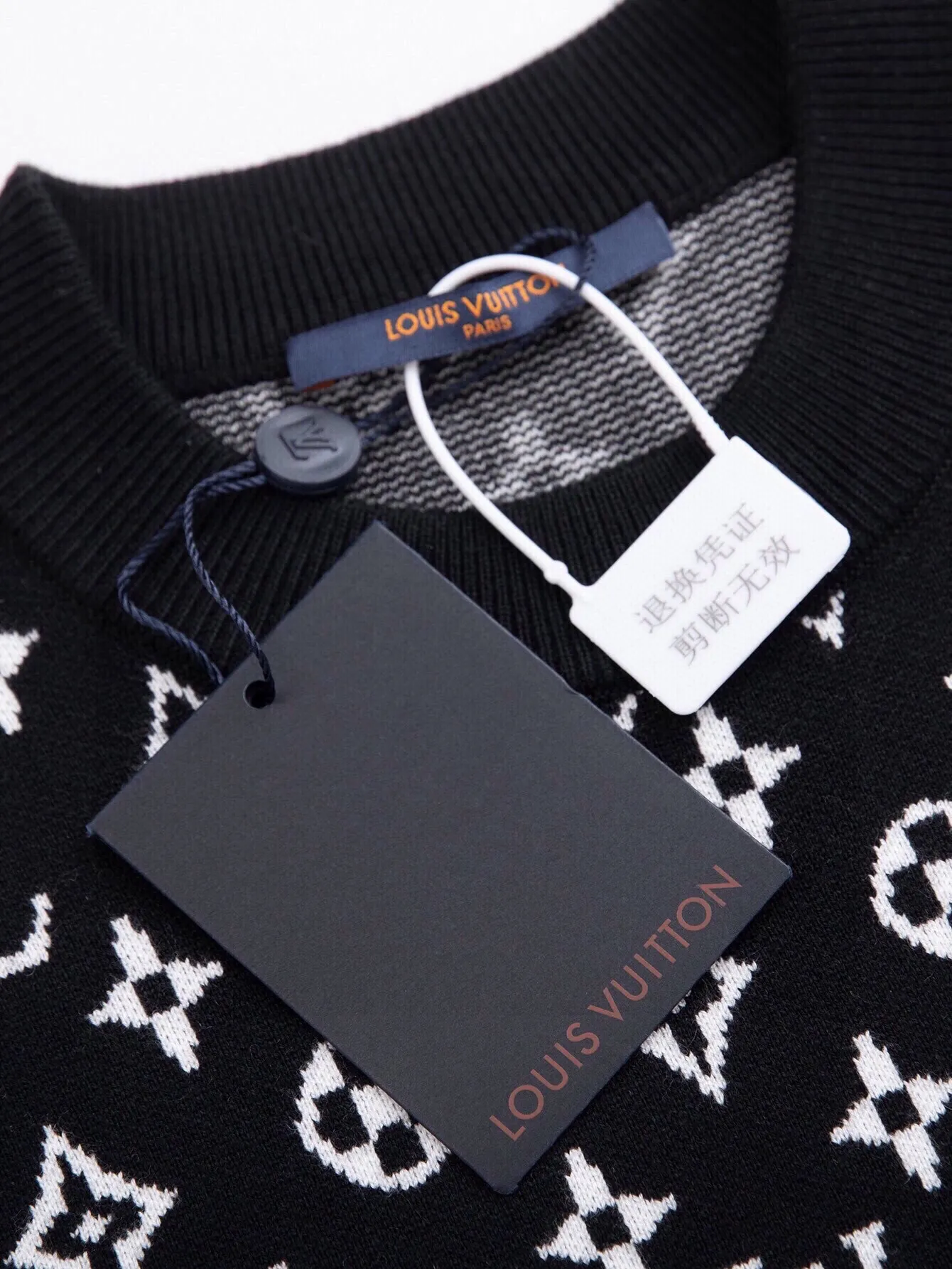 Monogram Jacquard Wool Crew-Neck Sweater D19516051 — view 3