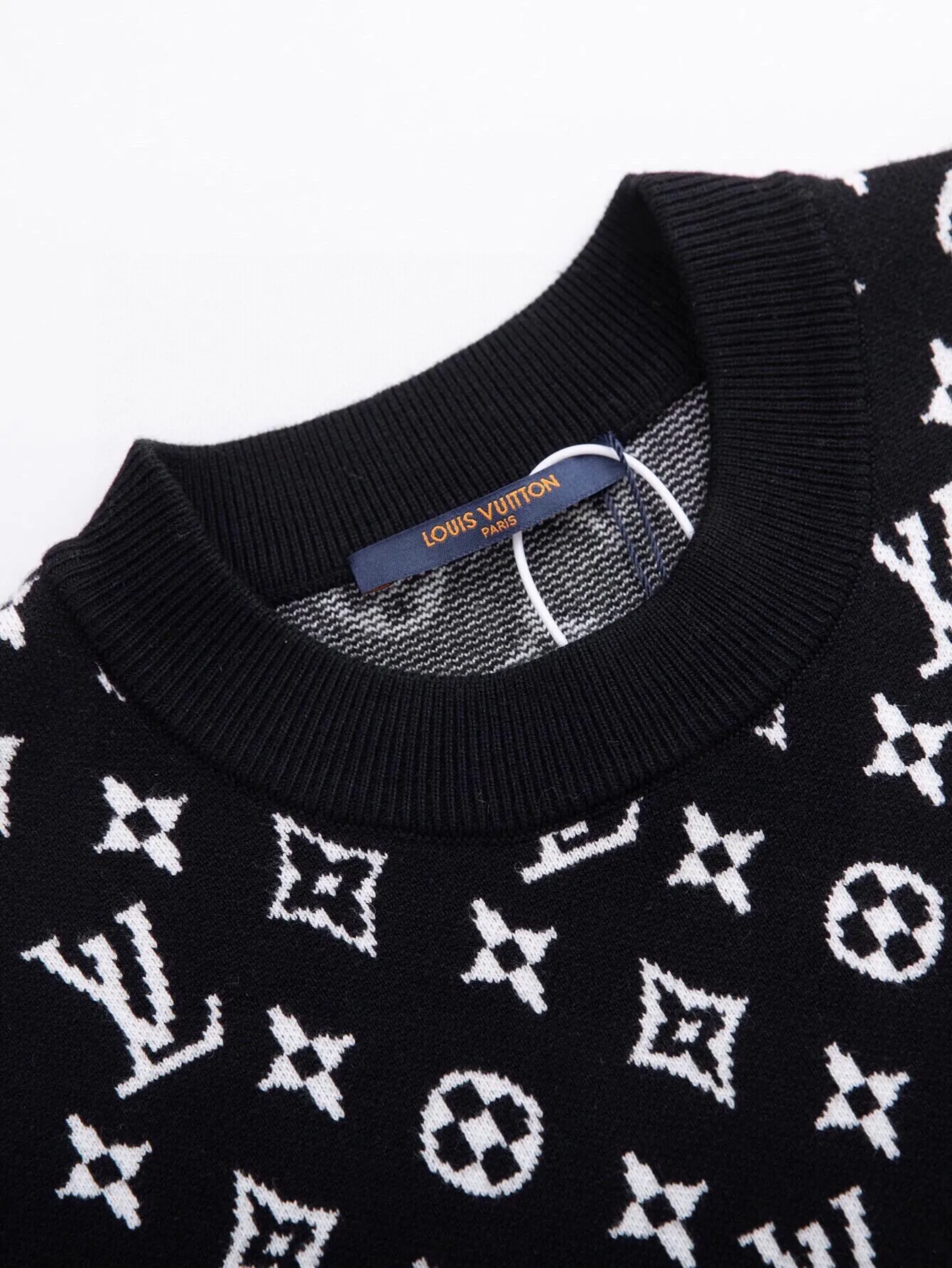 Monogram Jacquard Wool Crew-Neck Sweater D19516051 — view 4