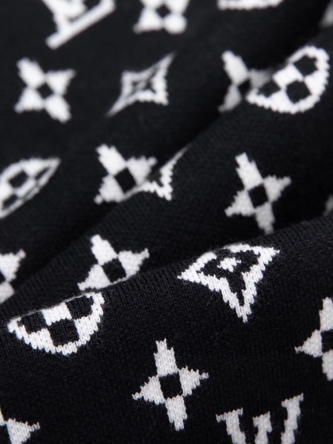 Monogram Jacquard Wool Crew-Neck Sweater D19516051 — view 9