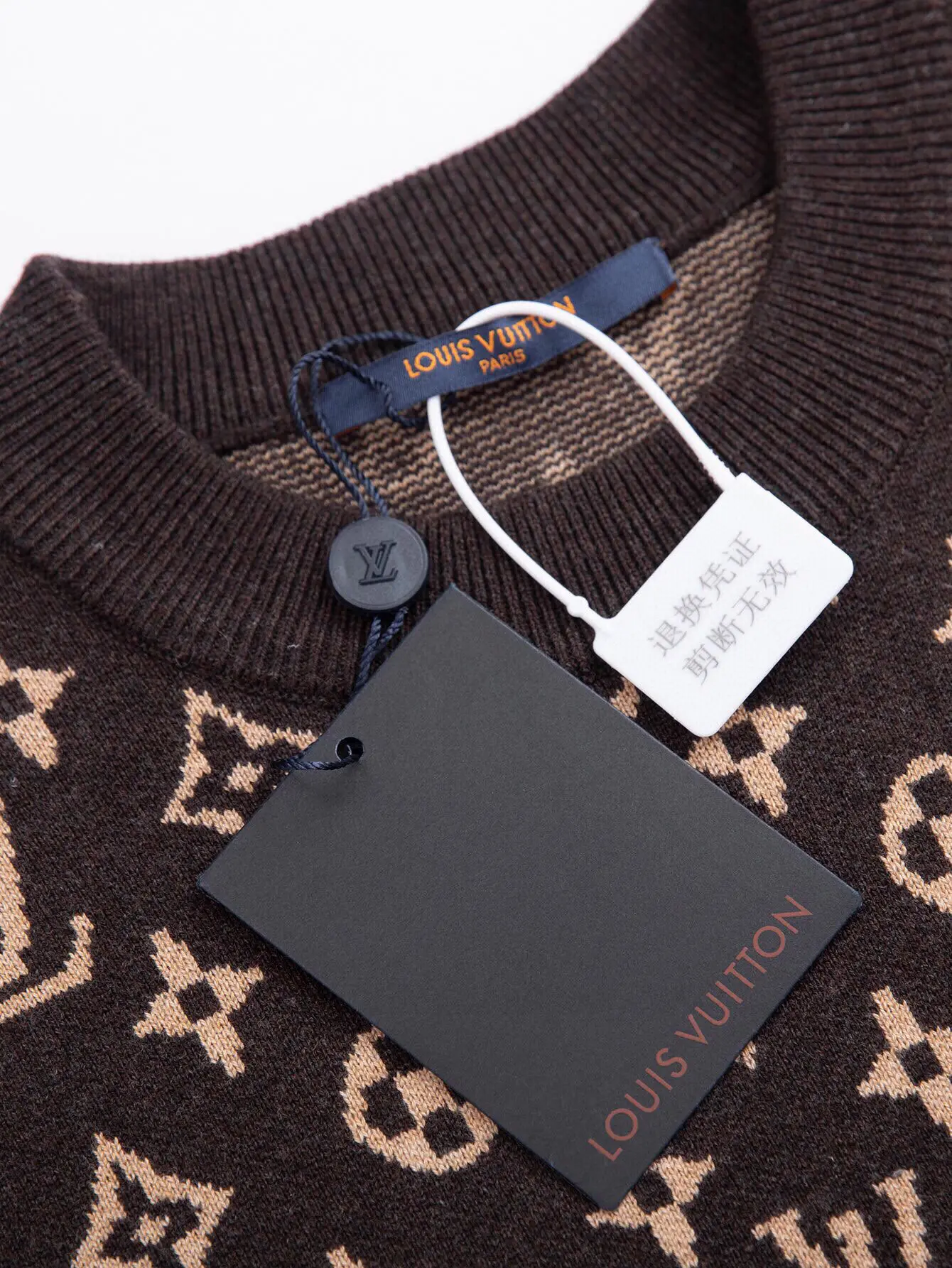 Monogram Jacquard Wool Crew-Neck Sweater D19516050 — view 3