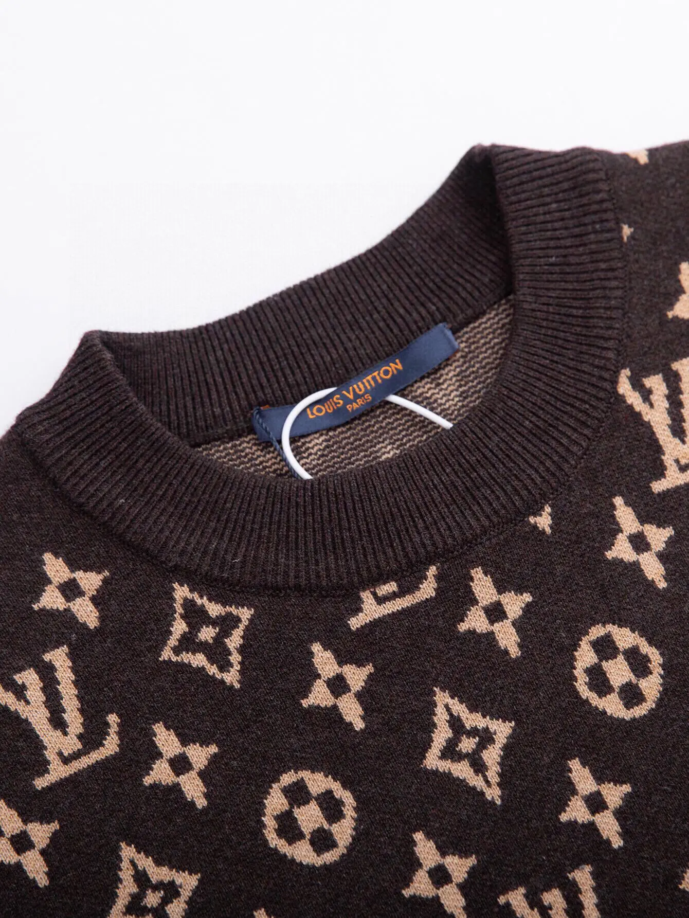 Monogram Jacquard Wool Crew-Neck Sweater D19516050 — view 4