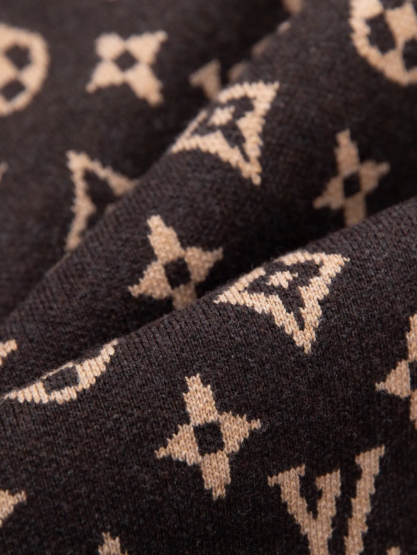Monogram Jacquard Wool Crew-Neck Sweater D19516050 — view 8
