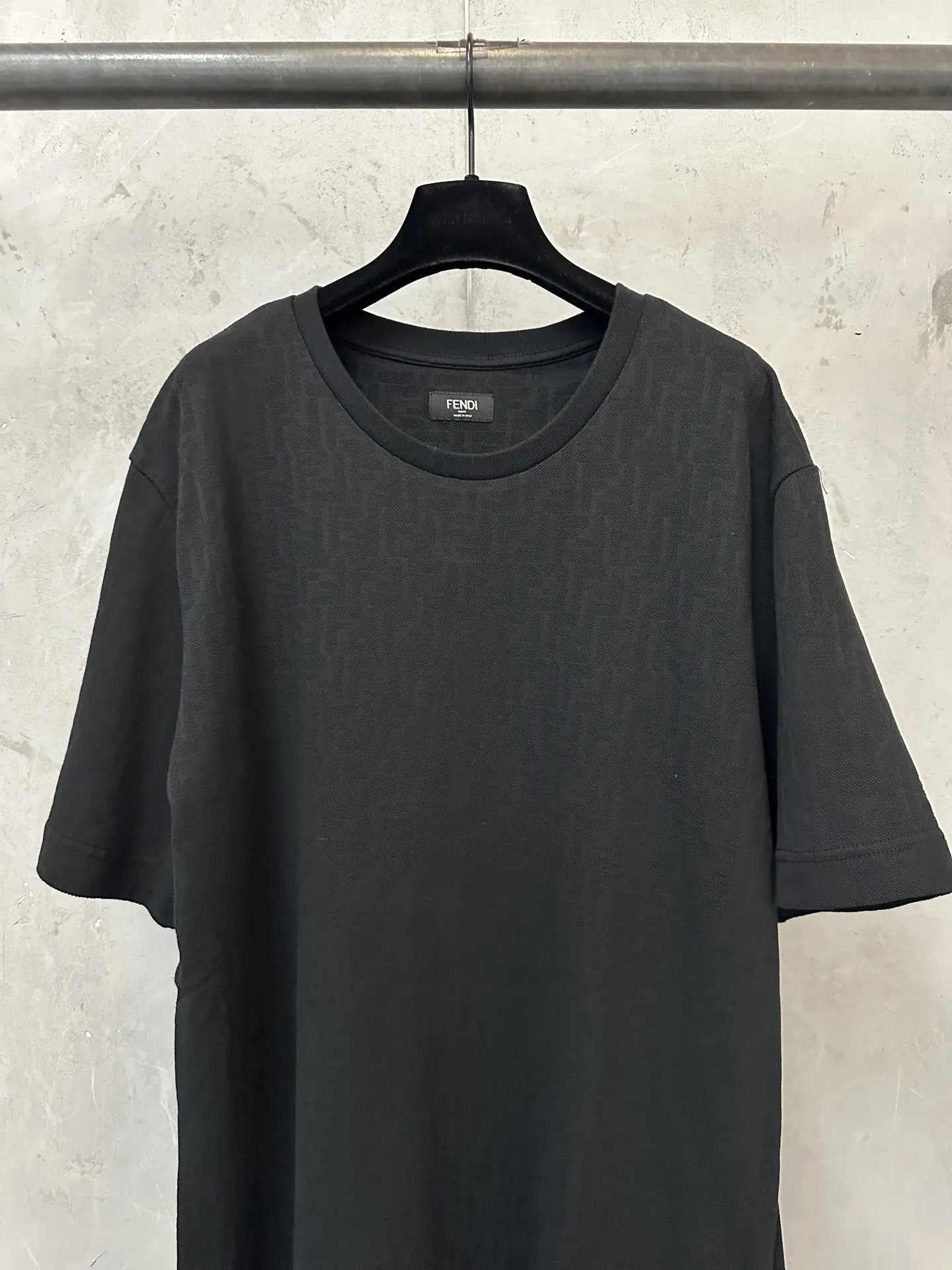 FF Monogram Jacquard Cotton T-Shirt D19523752 — view 3
