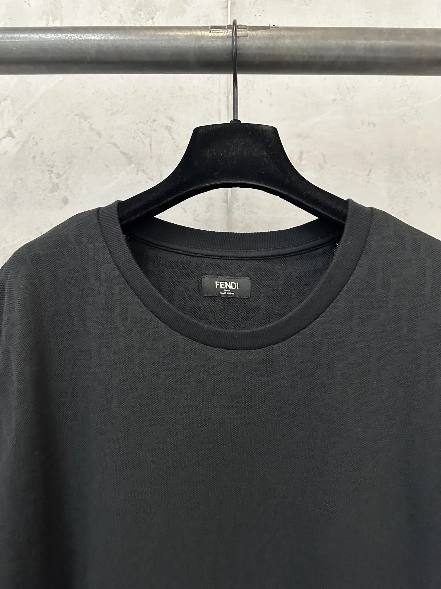 FF Monogram Jacquard Cotton T-Shirt D19523752 — view 5