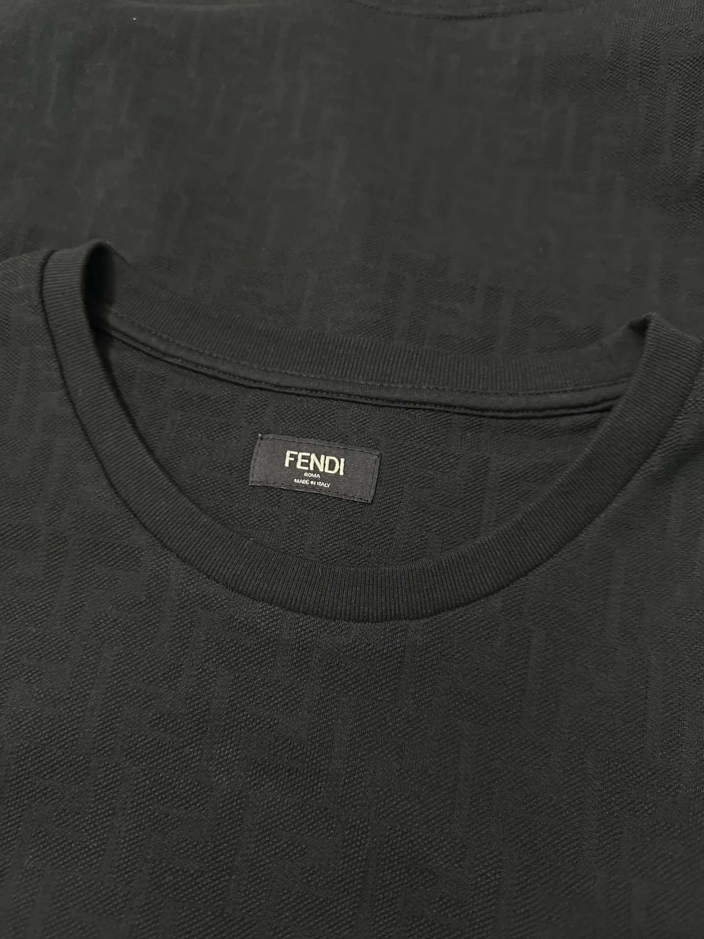 FF Monogram Jacquard Cotton T-Shirt D19523752 — view 6