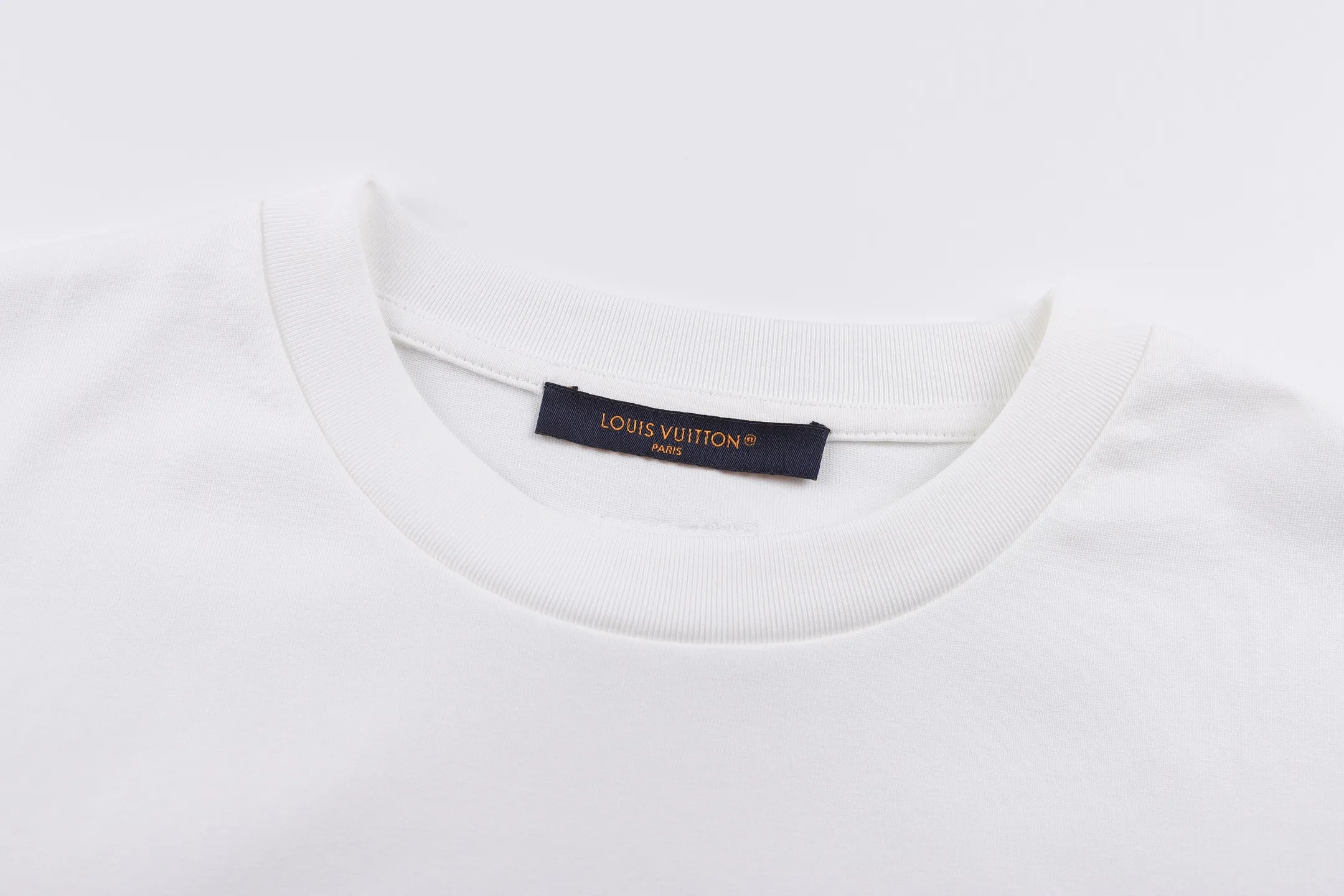 Sequin Logo Embroidered Cotton T-Shirt D19513843 — view 3