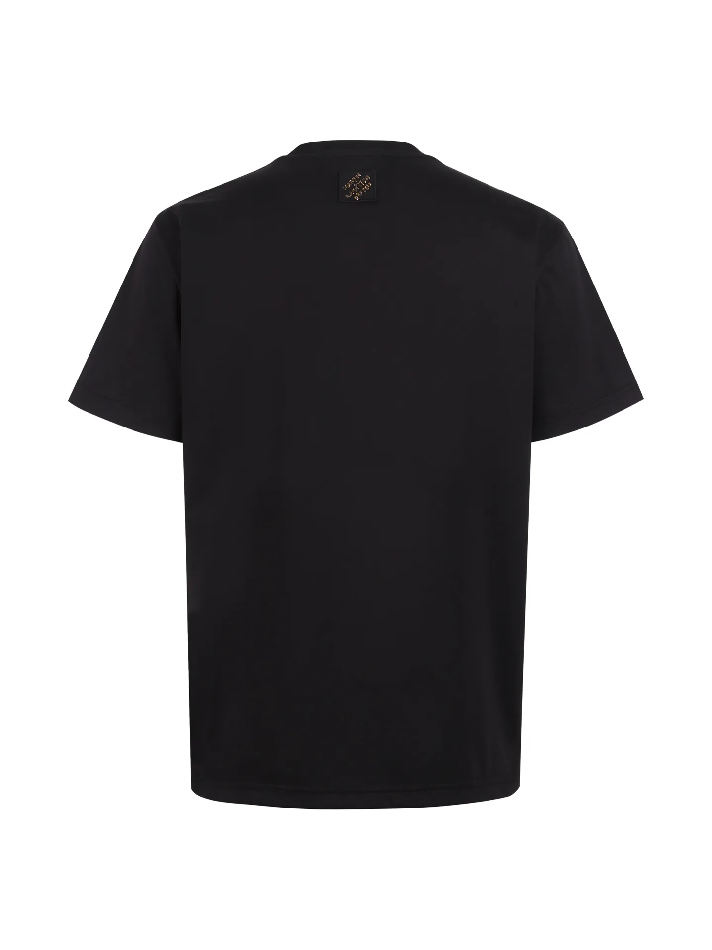 Sequin Logo Embroidered Cotton T-Shirt D19513842 — view 2