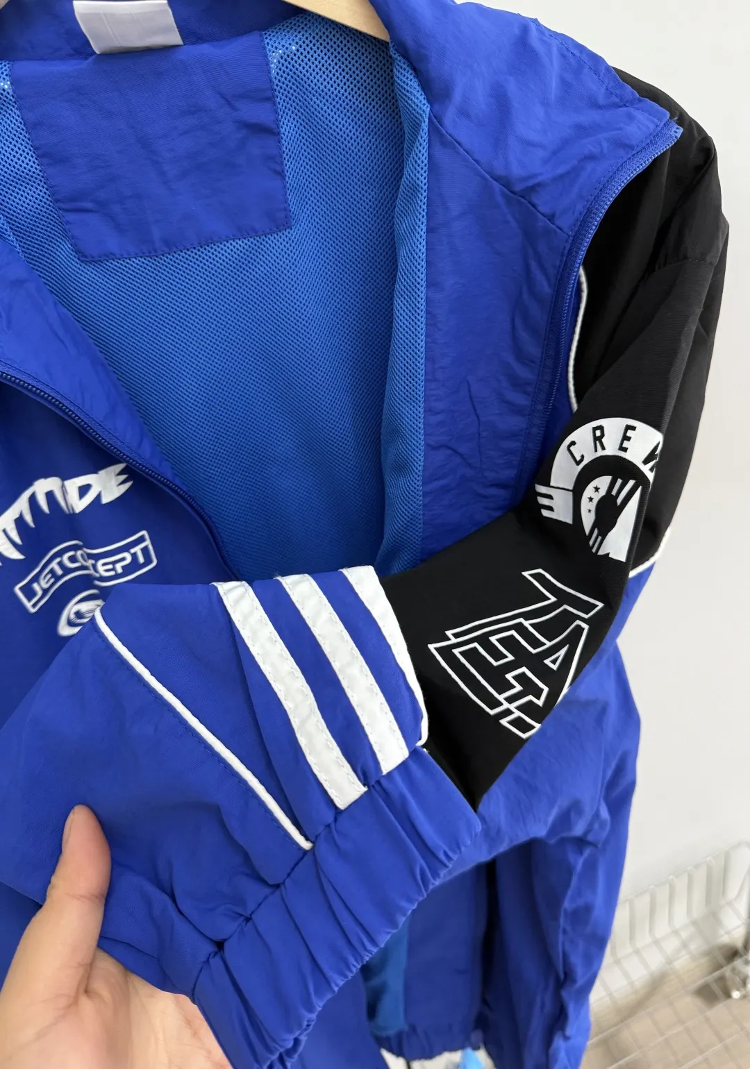 Logo-Print Color-Block Track Jacket D19513999 — view 8