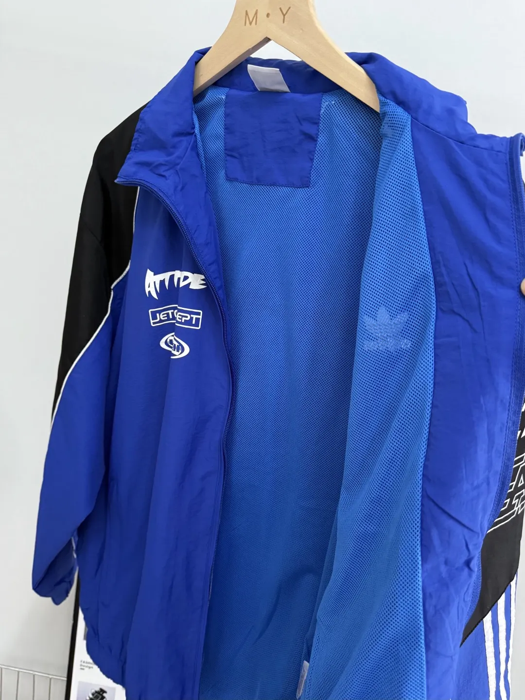 Logo-Print Color-Block Track Jacket D19513999 — view 9