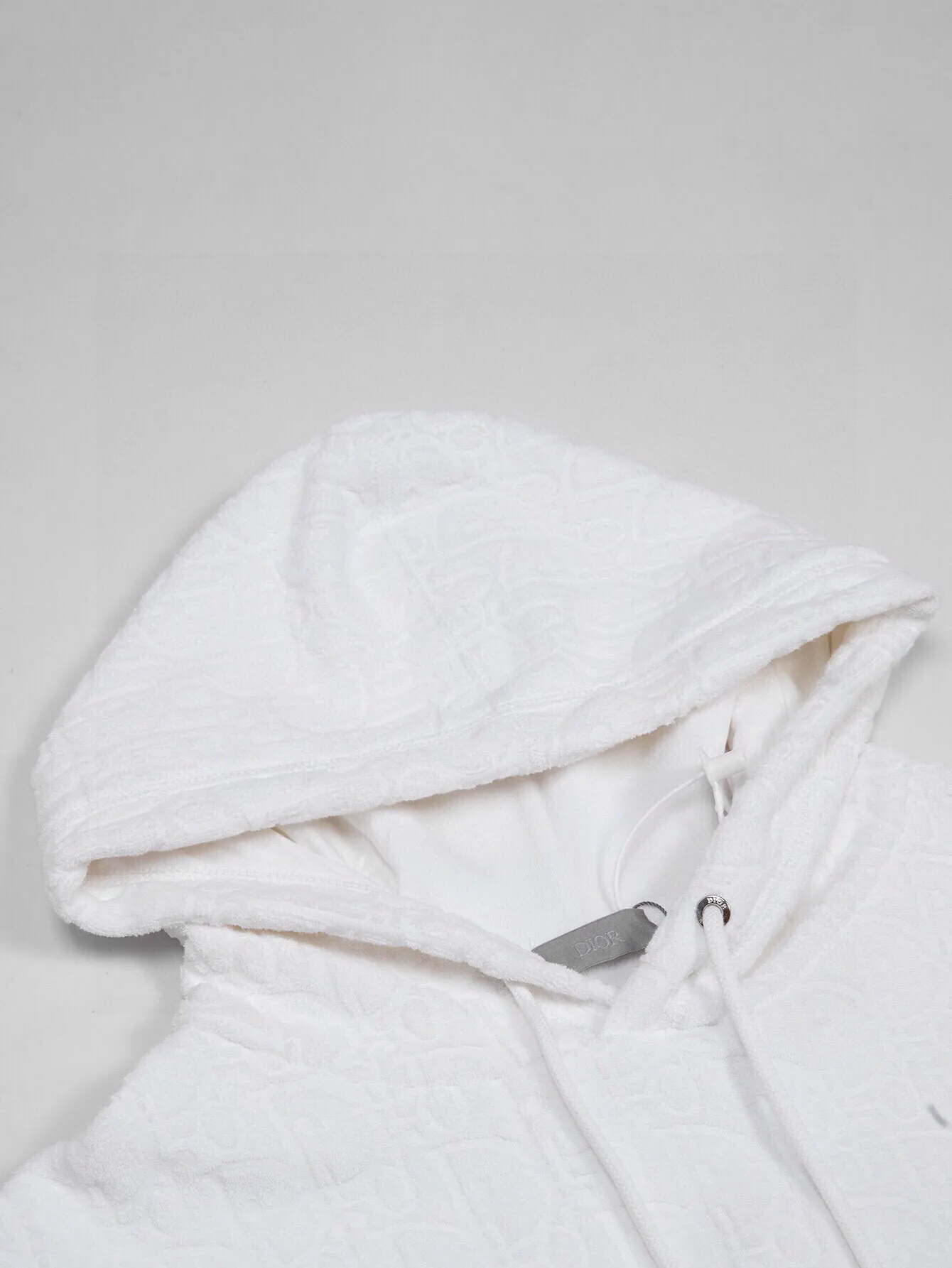 Oblique Jacquard Terry Cotton Hoodie D19516072 — view 4