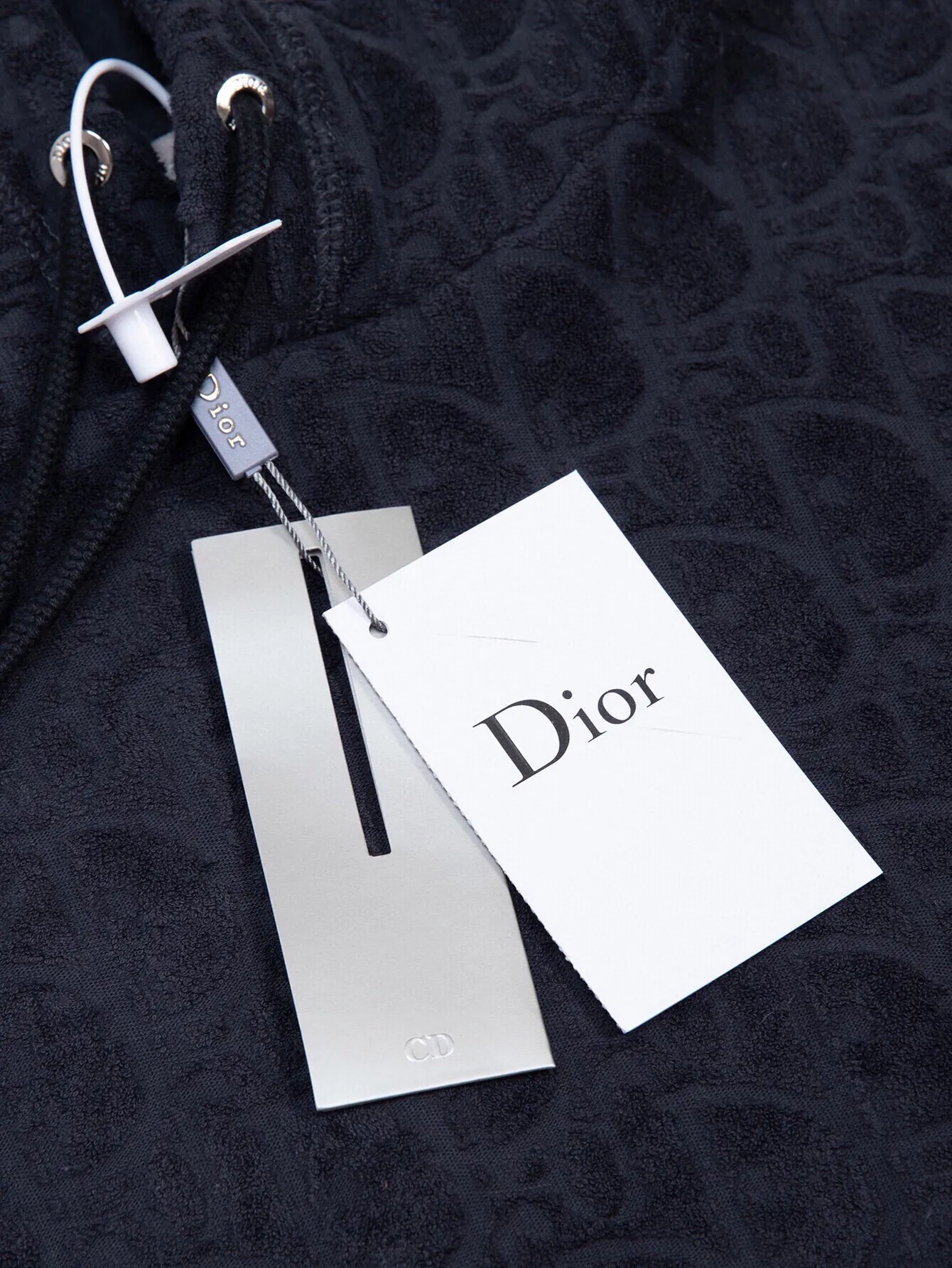 Oblique Terry Cotton Jacquard Hoodie D19516071 — view 9