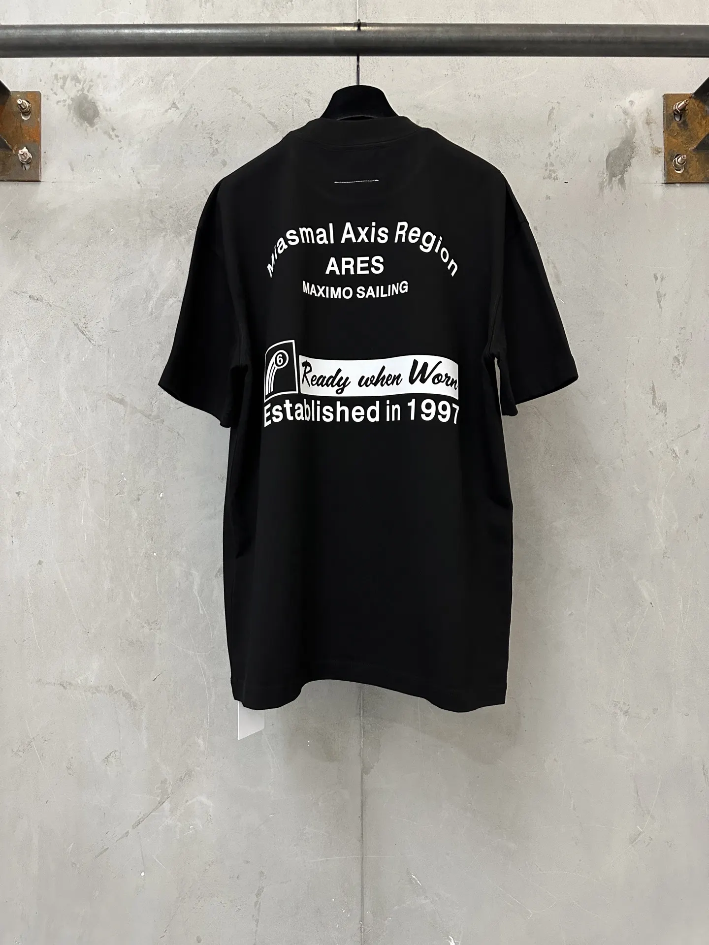 MM6 Maison Margiela Flocked Logo Heavyweight T-Shirt D19523727 — view 2