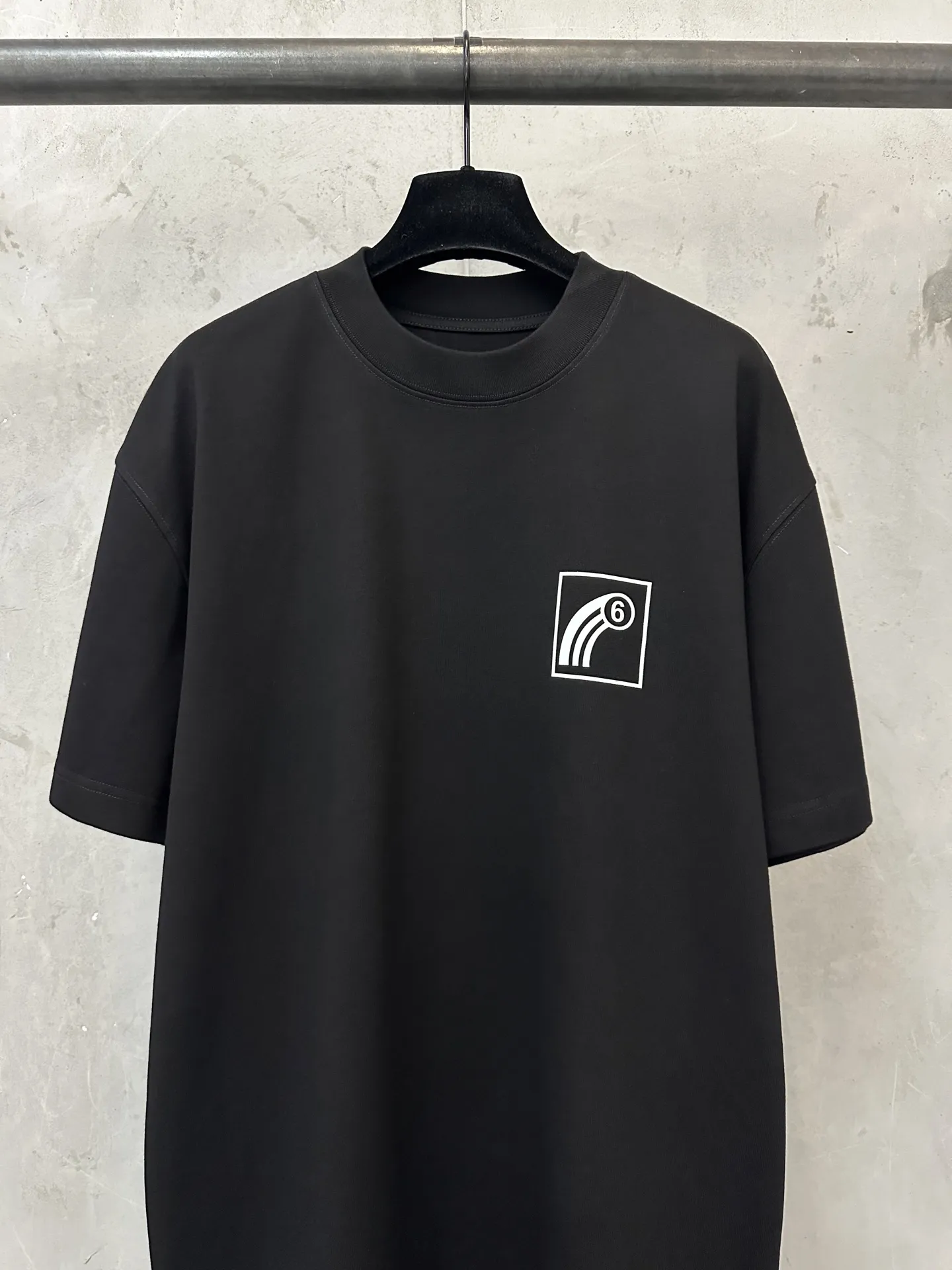 MM6 Maison Margiela Flocked Logo Heavyweight T-Shirt D19523727 — view 3