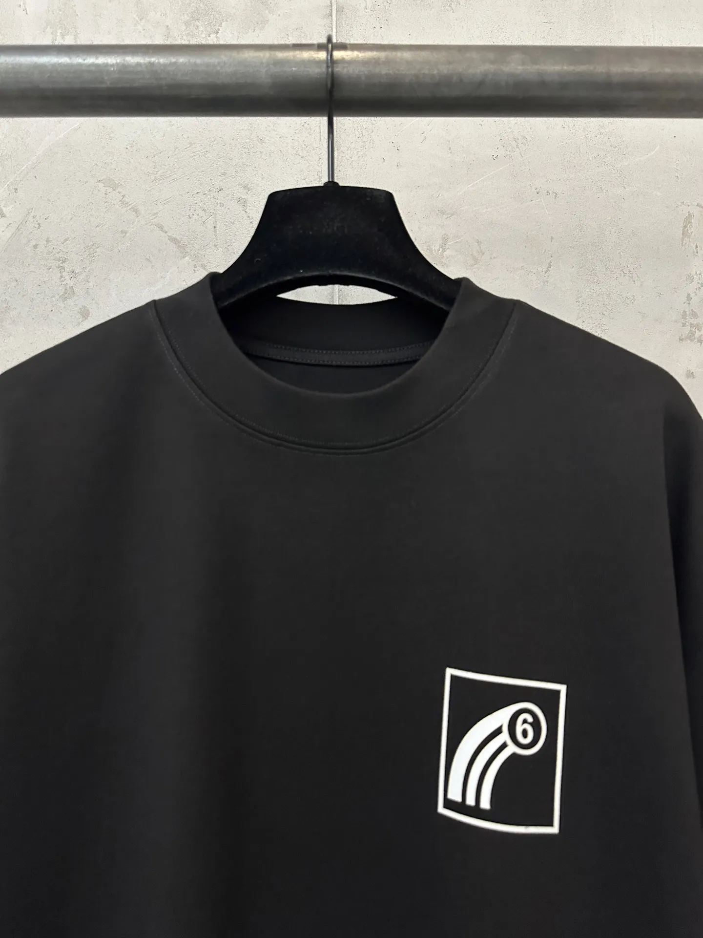 MM6 Maison Margiela Flocked Logo Heavyweight T-Shirt D19523727 — view 5
