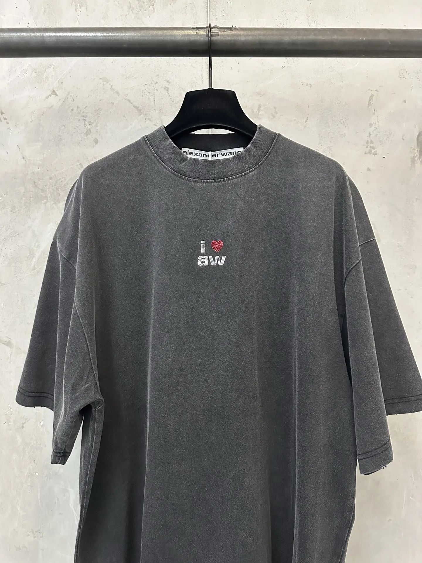 Hotfix Rhinestone Logo Cotton T-Shirt D20023129 — view 3