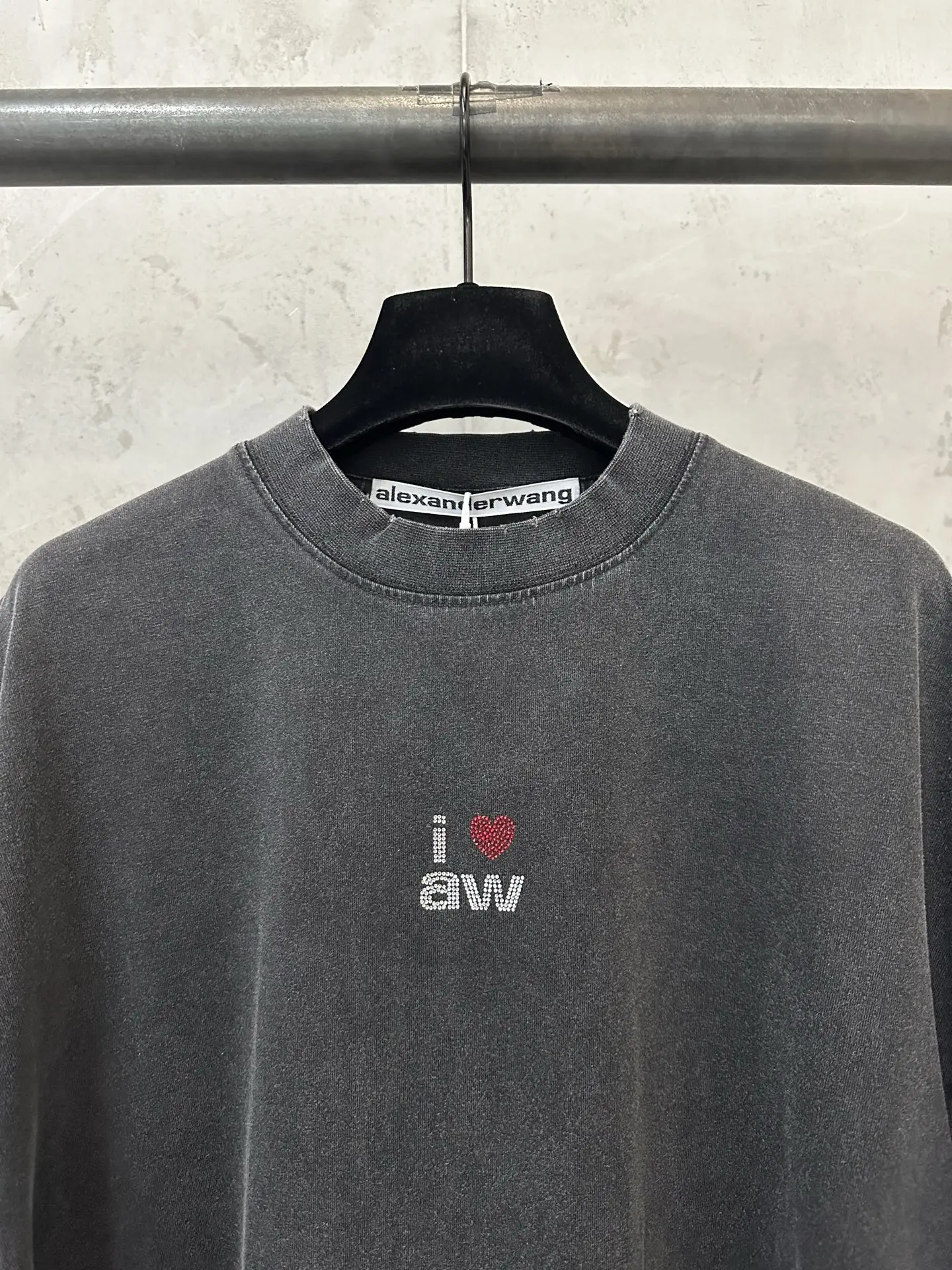 Hotfix Rhinestone Logo Cotton T-Shirt D20023129 — view 5