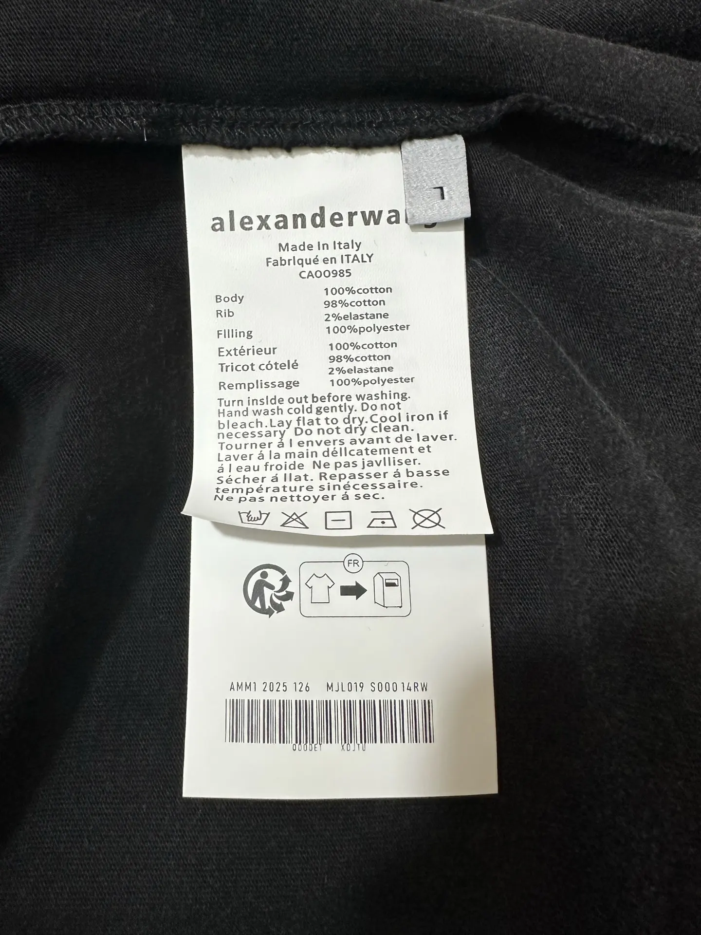 Hotfix Rhinestone Logo Cotton T-Shirt D20023129 — view 9