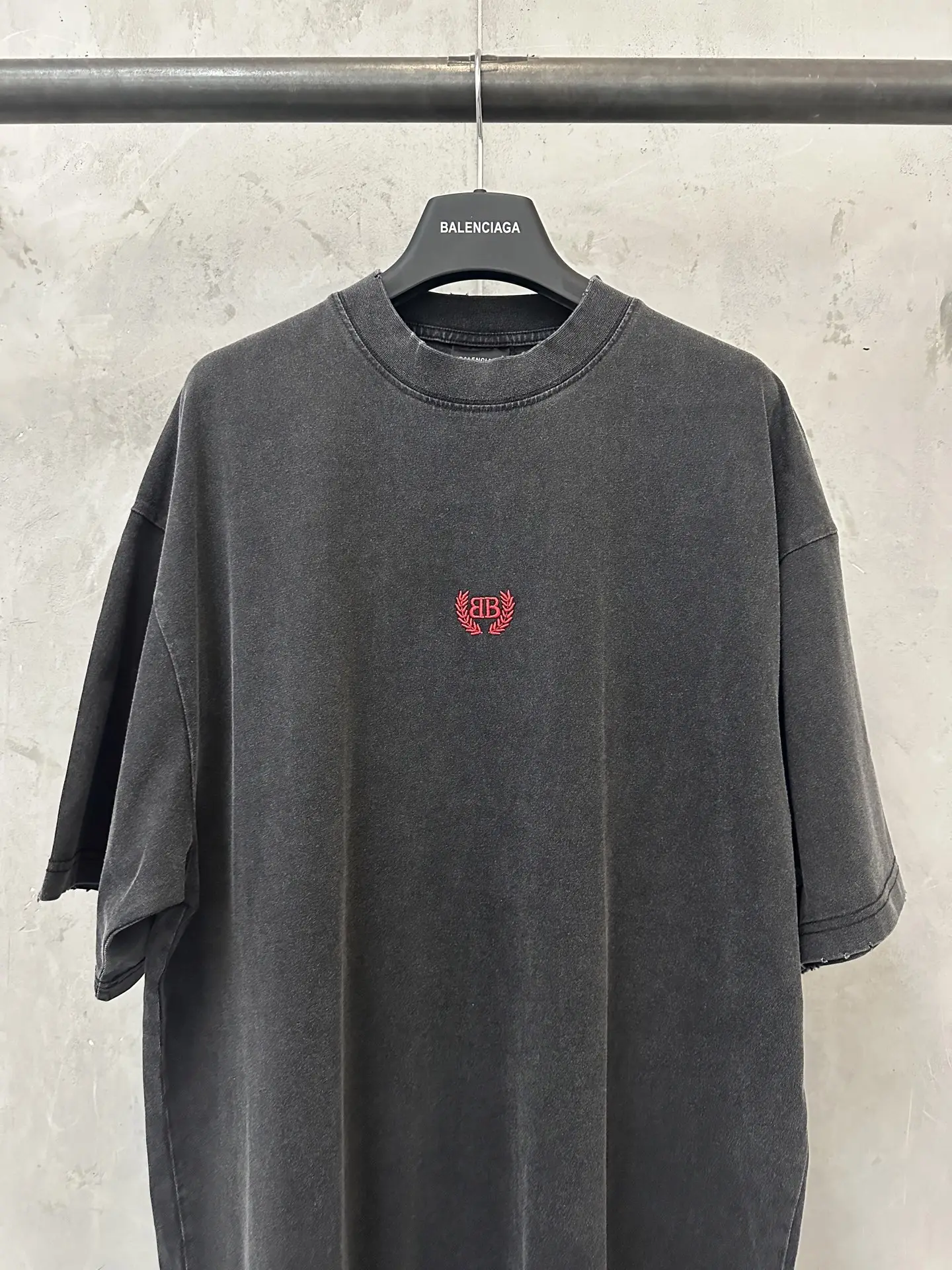 Logo Embroidery Washed Cotton T-Shirt D20018908 — view 3