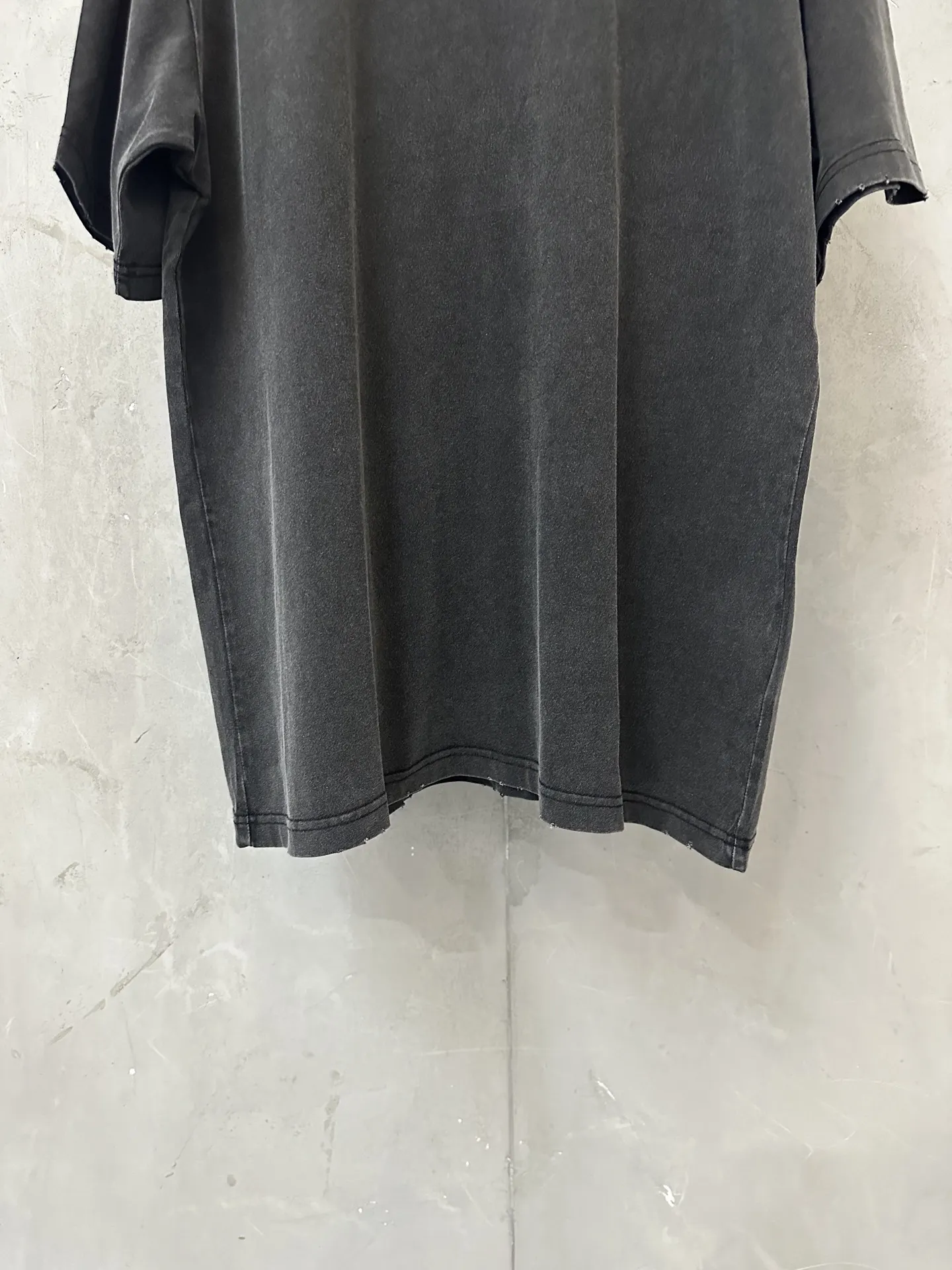 Logo Embroidery Washed Cotton T-Shirt D20018908 — view 4